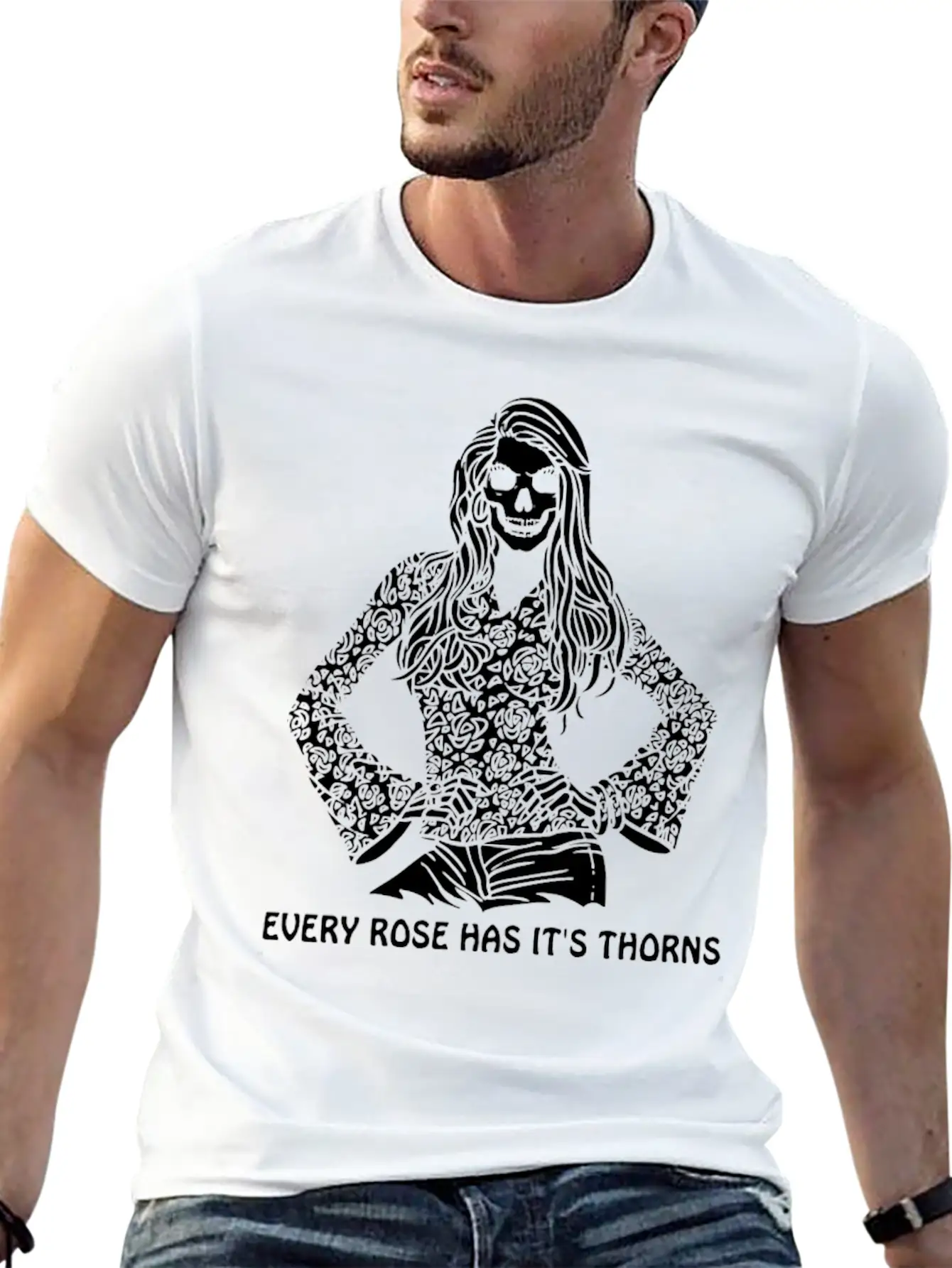 EVERY ROSE HAS THORNS Stylish Everyday T-Shirt – Unisex Basic Cotton Tee