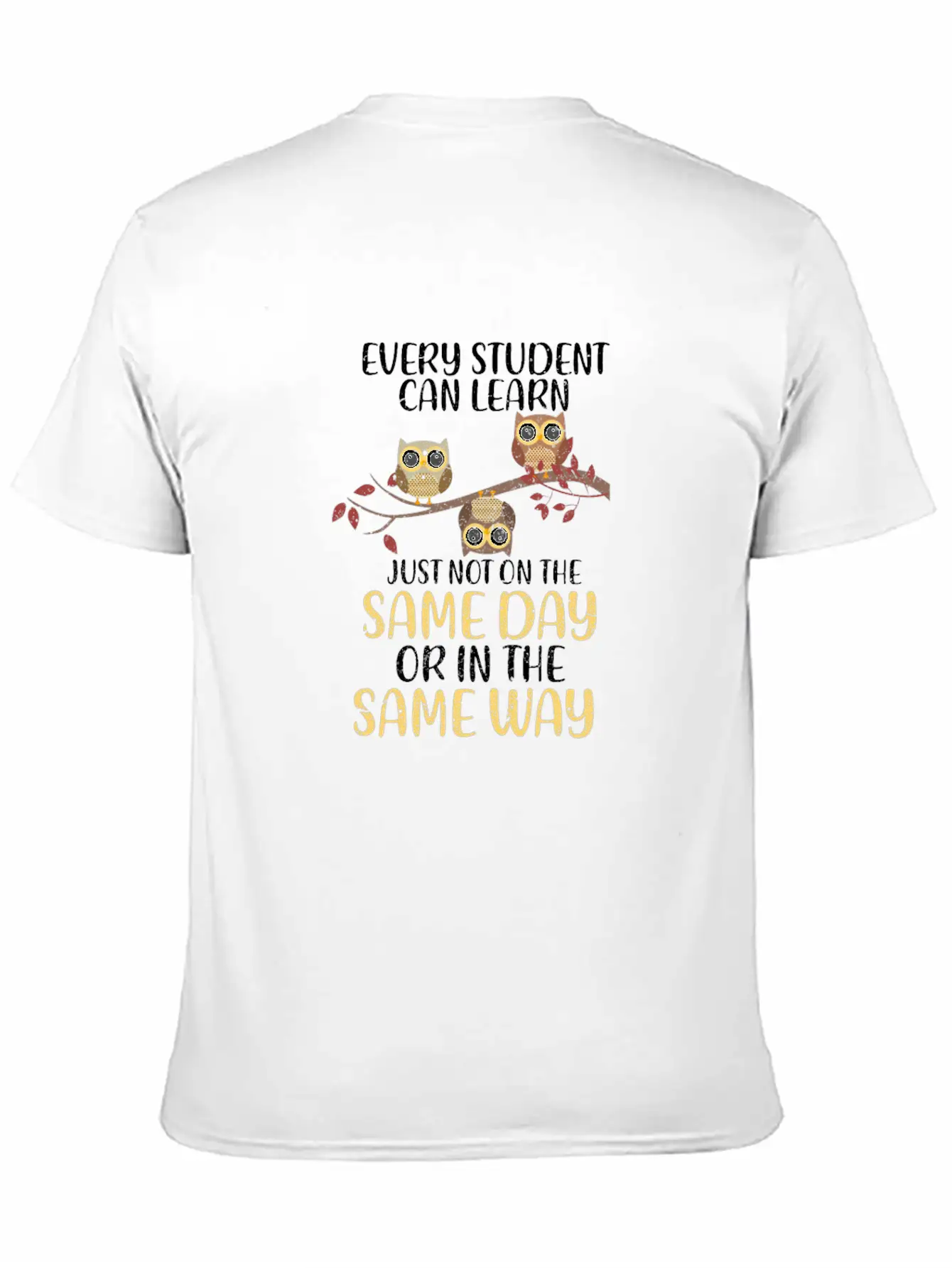 Every Student Can Learn Just Not On The Same Day Stylish Everyday T-Shirt – Unisex Basic Cotton Tee