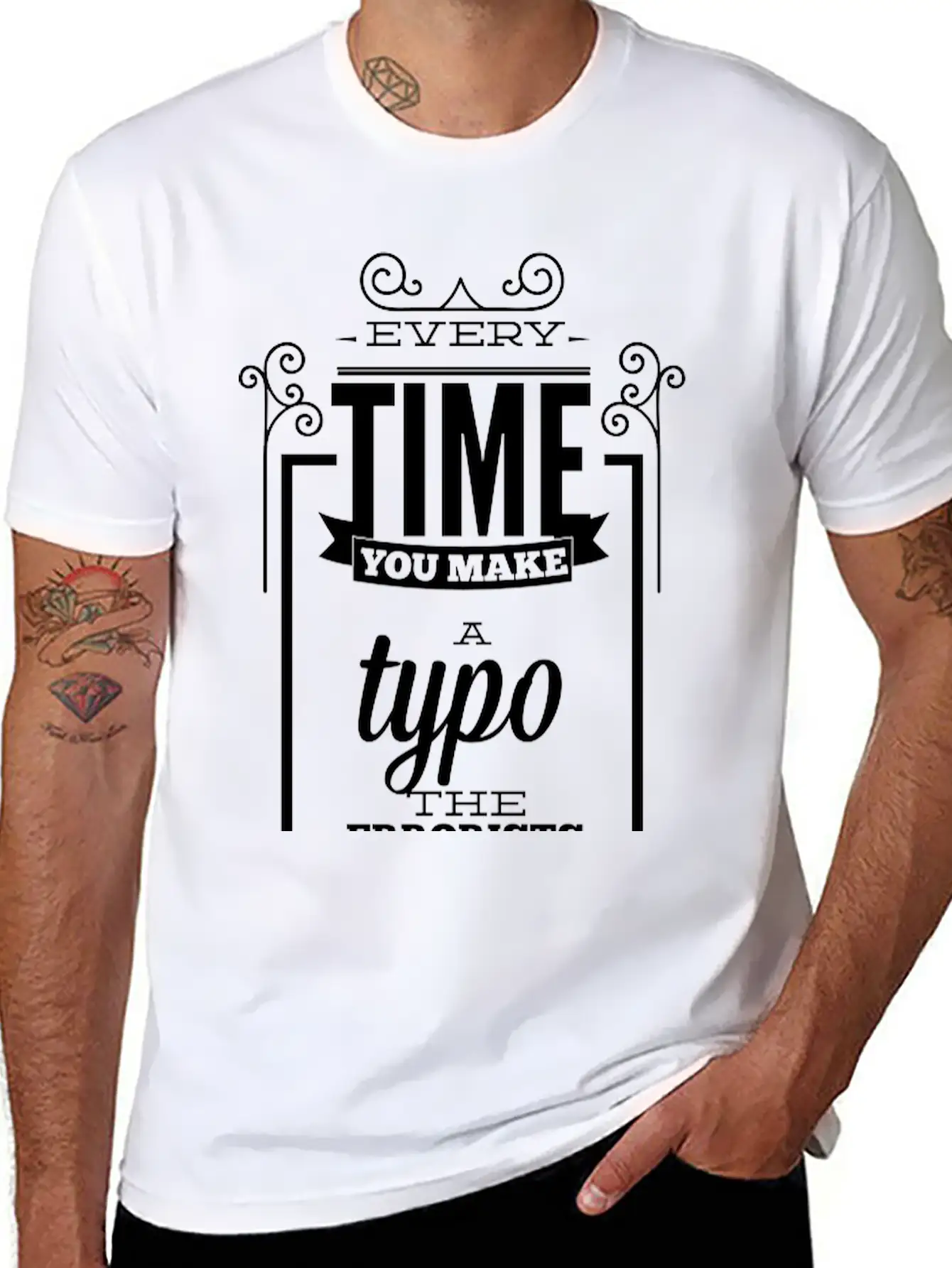 Every Time You Make A Typo Errorists Win Relaxed Everyday Tee – Lightweight And Durable Cotton