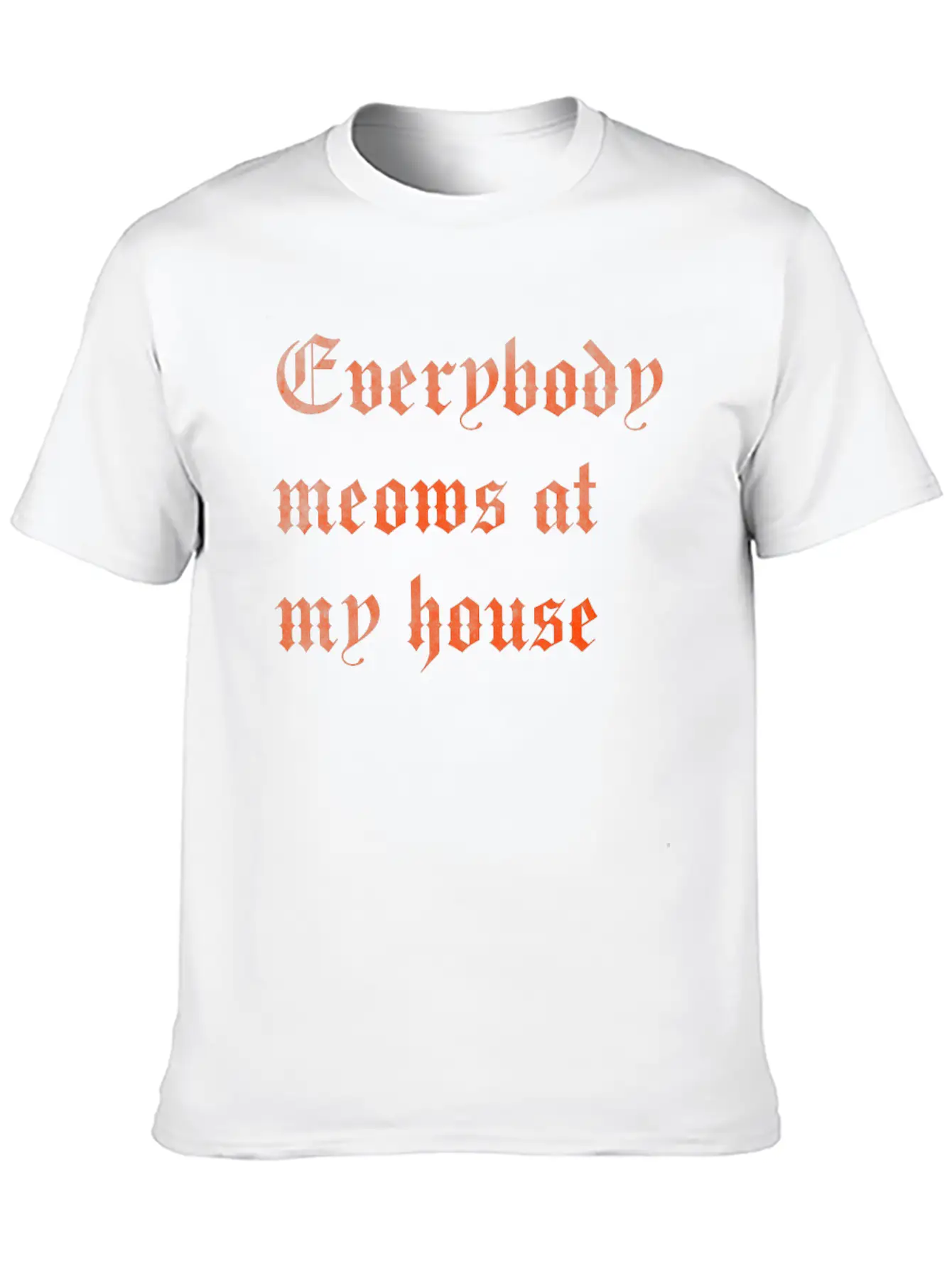 Everybody Meows At My House Stylish Everyday T-Shirt – Unisex Basic Cotton Tee