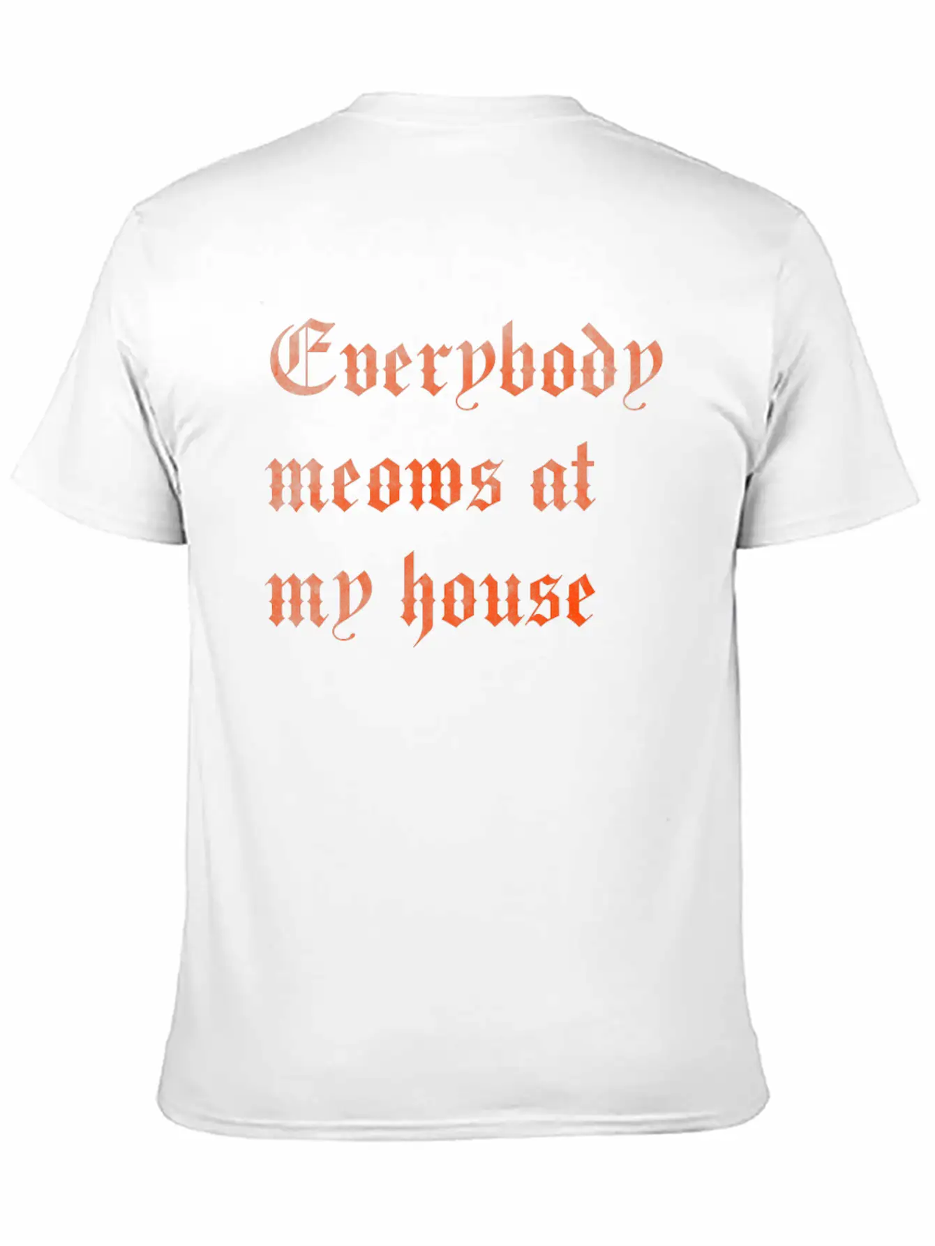 Everybody Meows At My House Stylish Everyday T-Shirt – Unisex Basic Cotton Tee