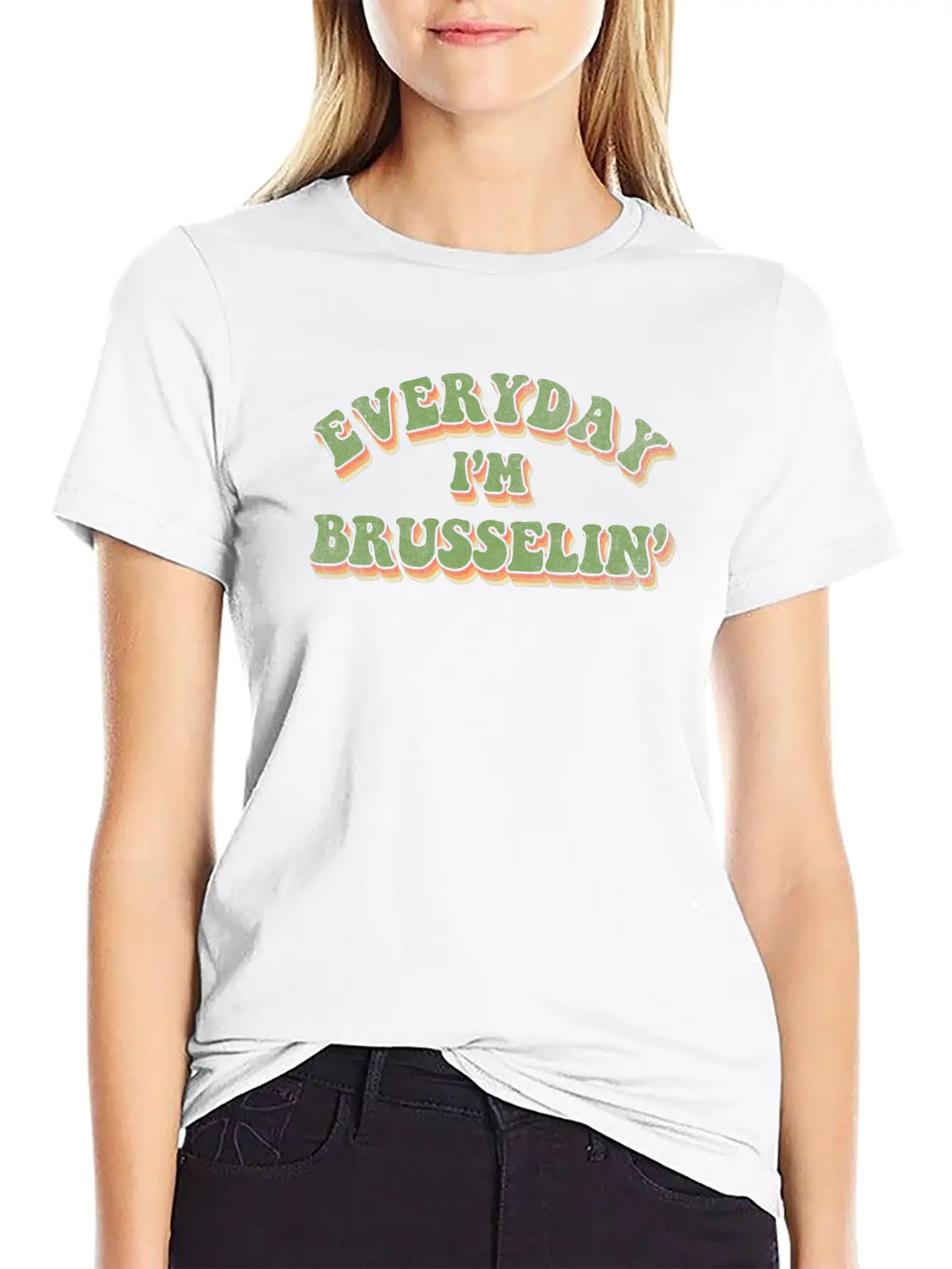 Everyday Im Brusselin Unisex Casual T-Shirt – Clean Design For Daily Comfort