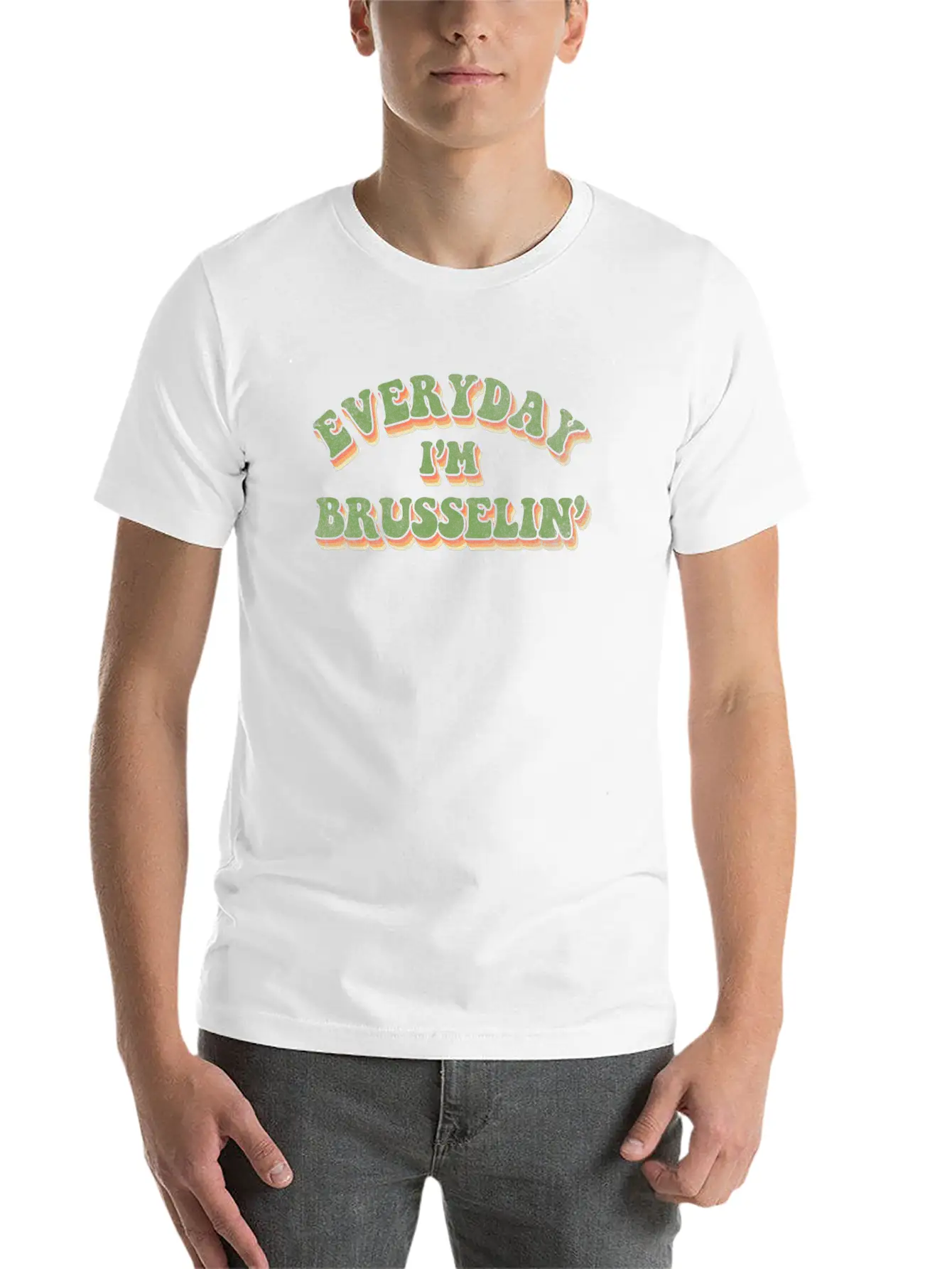 Everyday Im Brusselin Unisex Casual T-Shirt – Clean Design For Daily Comfort
