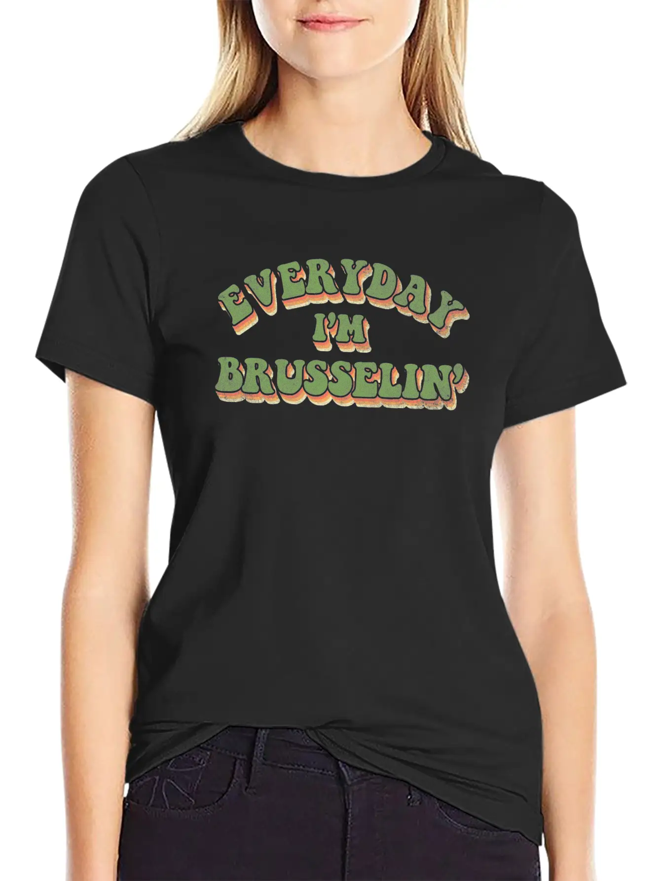 Everyday Im Brusselin Unisex Casual T-Shirt – Clean Design For Daily Comfort