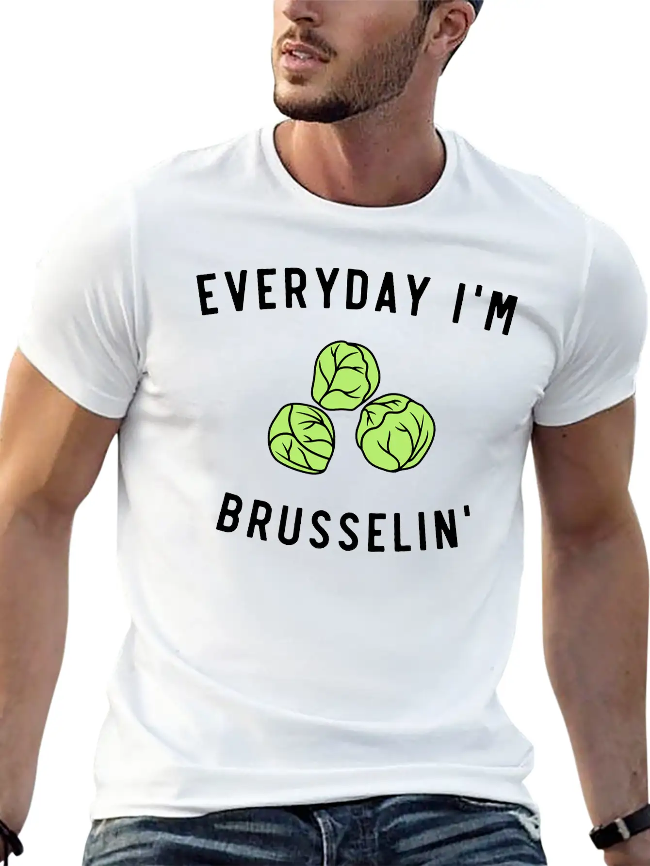 Everyday Im Brusselin Unisex Short Sleeve Soft Cotton T-Shirt – Casual Everyday Wear