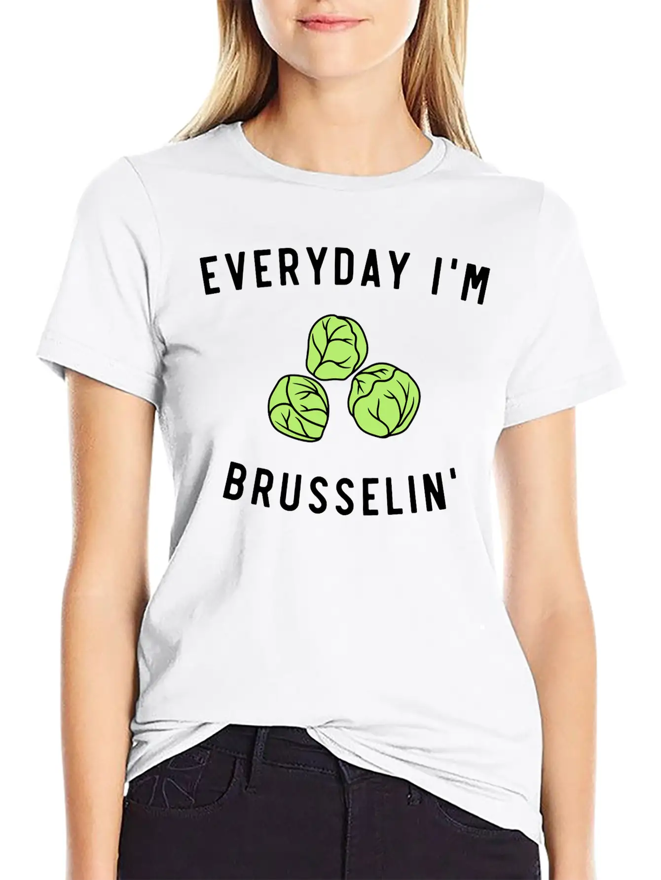 Everyday Im Brusselin Unisex Short Sleeve Soft Cotton T-Shirt – Casual Everyday Wear