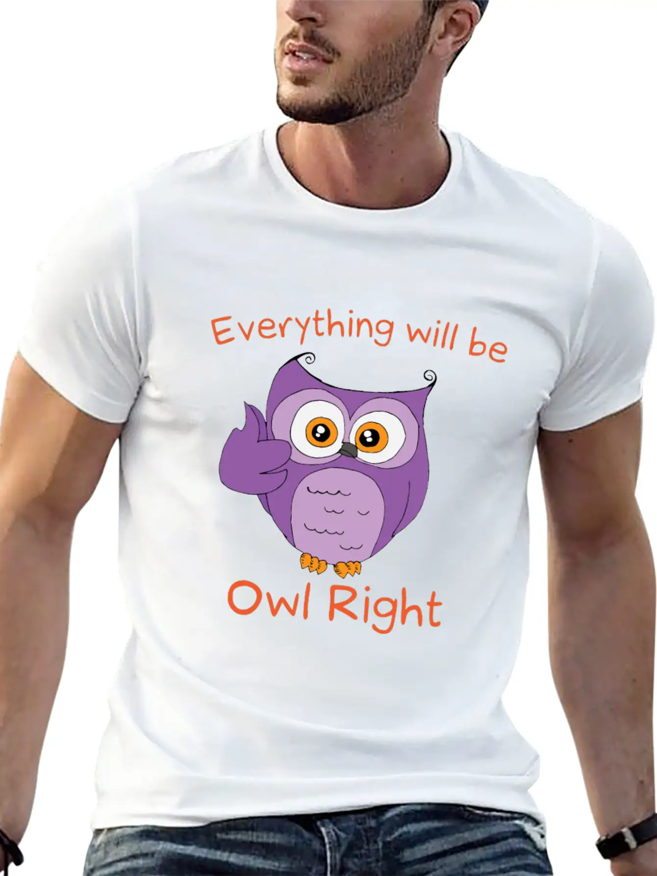 Everything Will Be Owl Right - Owl Motif Gift Idea Timeless Short Sleeve Tee – Comfy And Minimalist Design