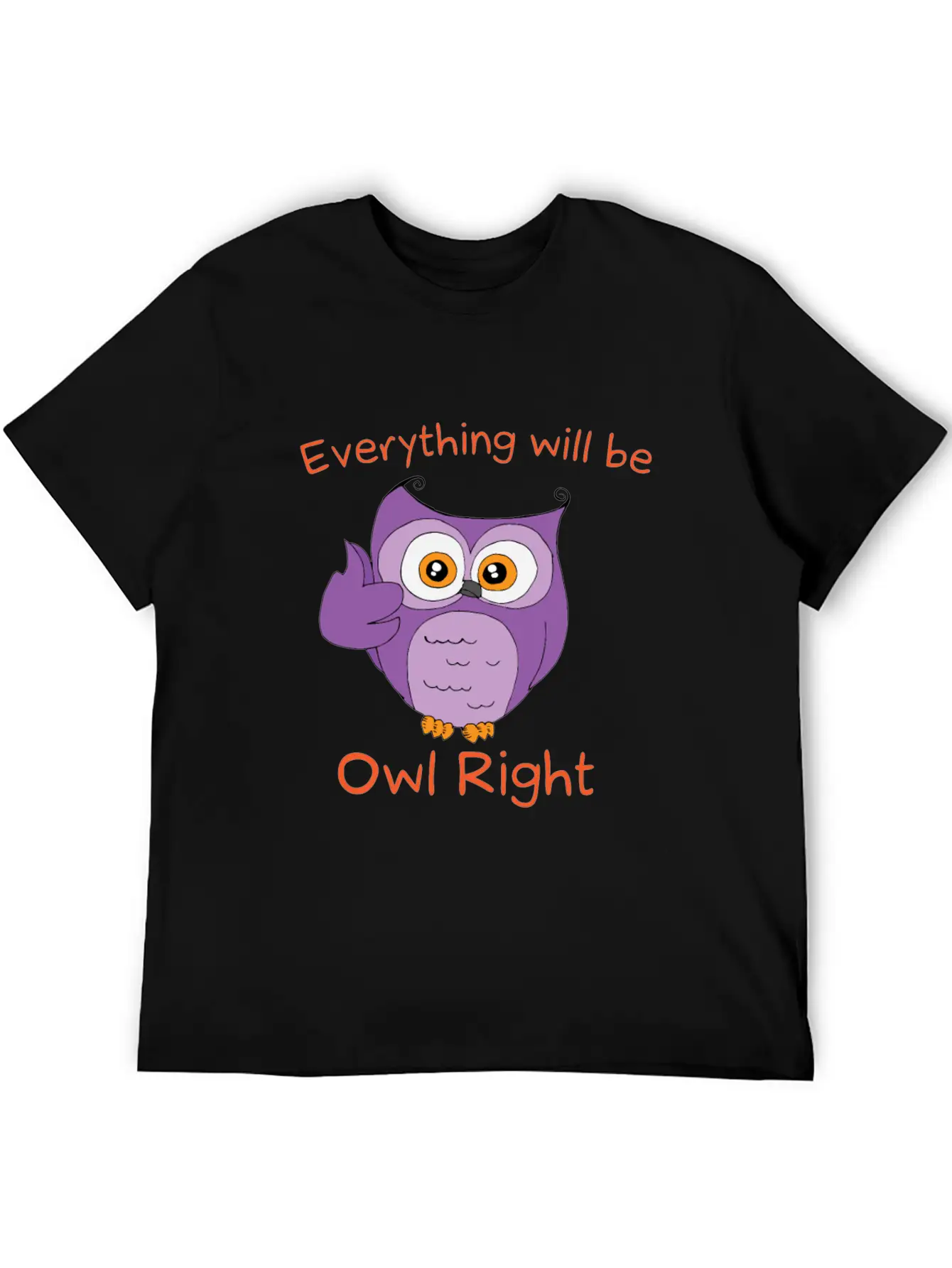 Everything Will Be Owl Right - Owl Motif Gift Idea Timeless Short Sleeve Tee – Comfy And Minimalist Design