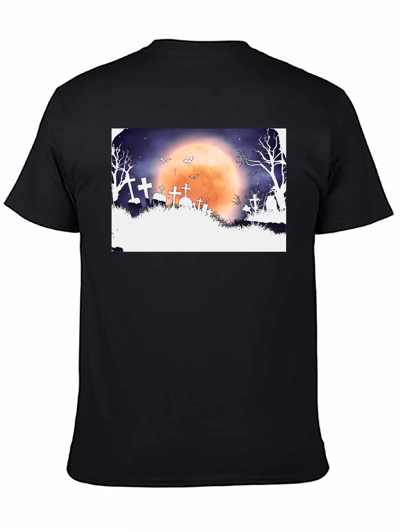 Evil Cemetery And Full Moon Comfortable Minimalist Graphic Tee – Summer Style Essential