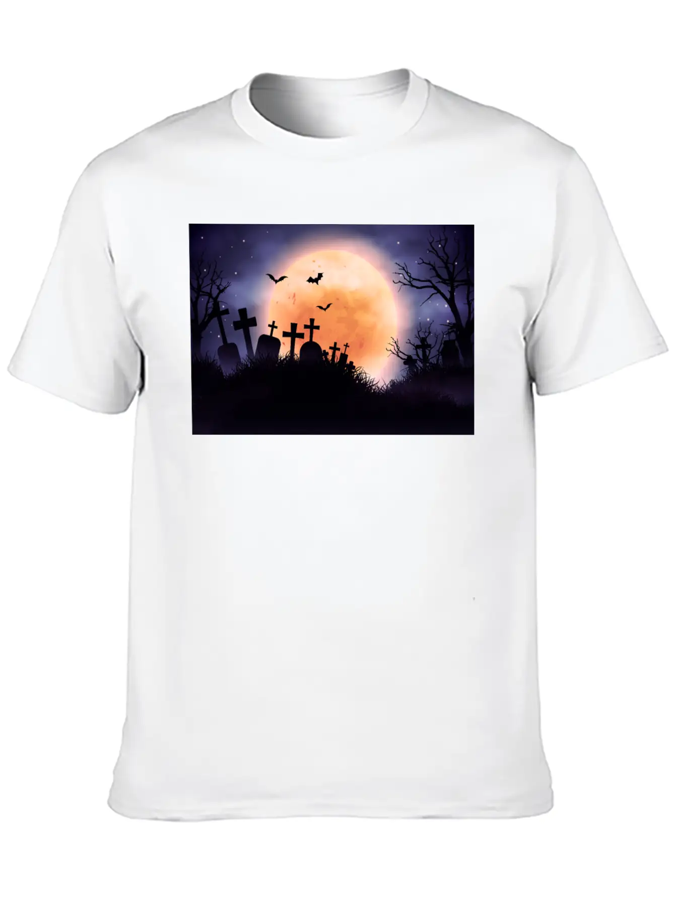Evil Cemetery And Full Moon Comfortable Minimalist Graphic Tee – Summer Style Essential