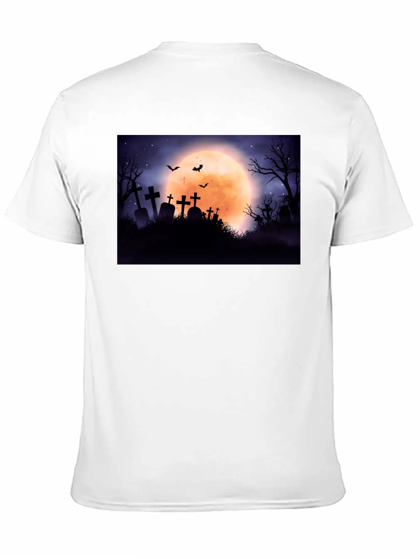 Evil Cemetery And Full Moon Comfortable Minimalist Graphic Tee – Summer Style Essential
