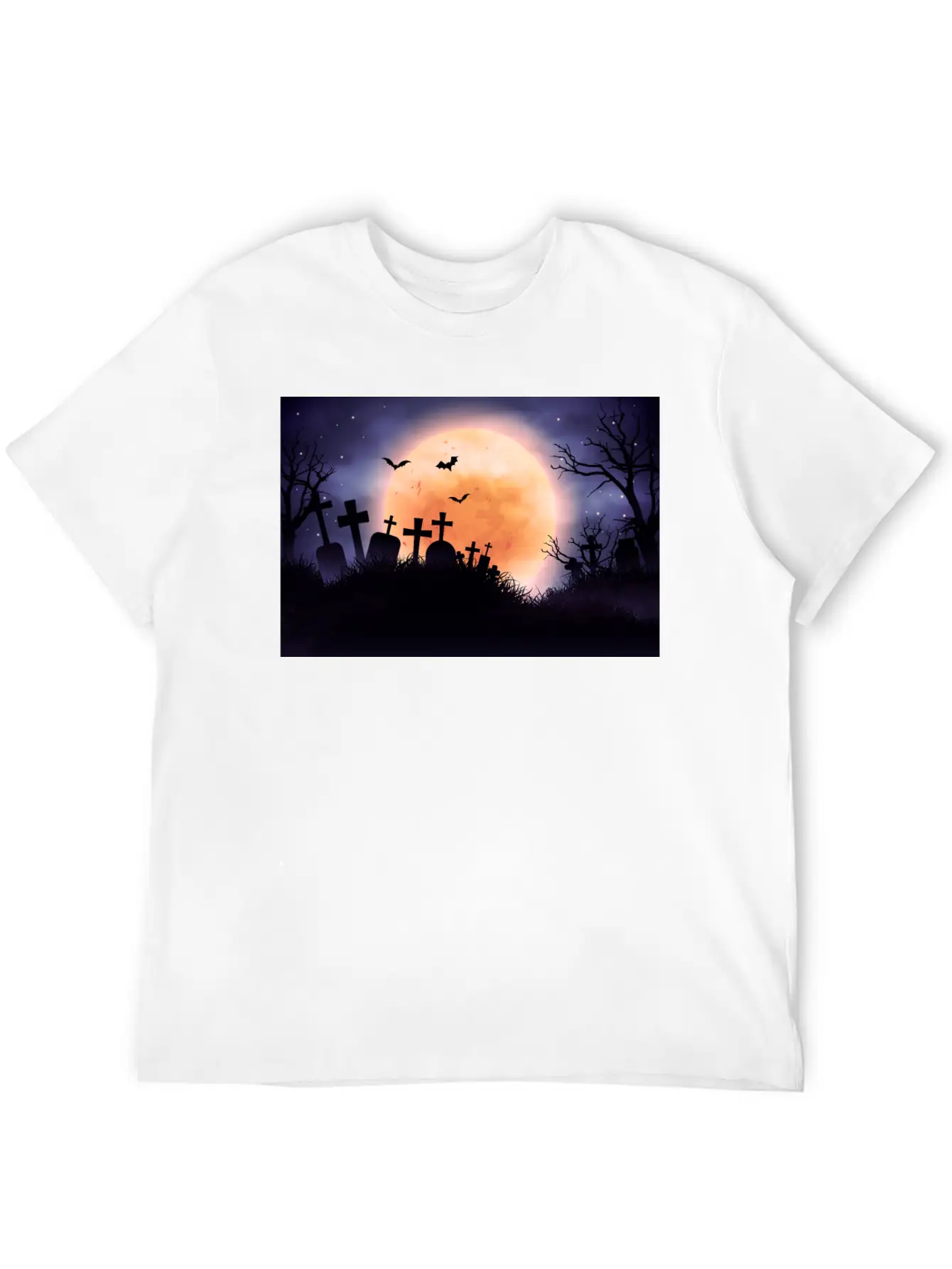 Evil Cemetery And Full Moon Comfortable Minimalist Graphic Tee – Summer Style Essential
