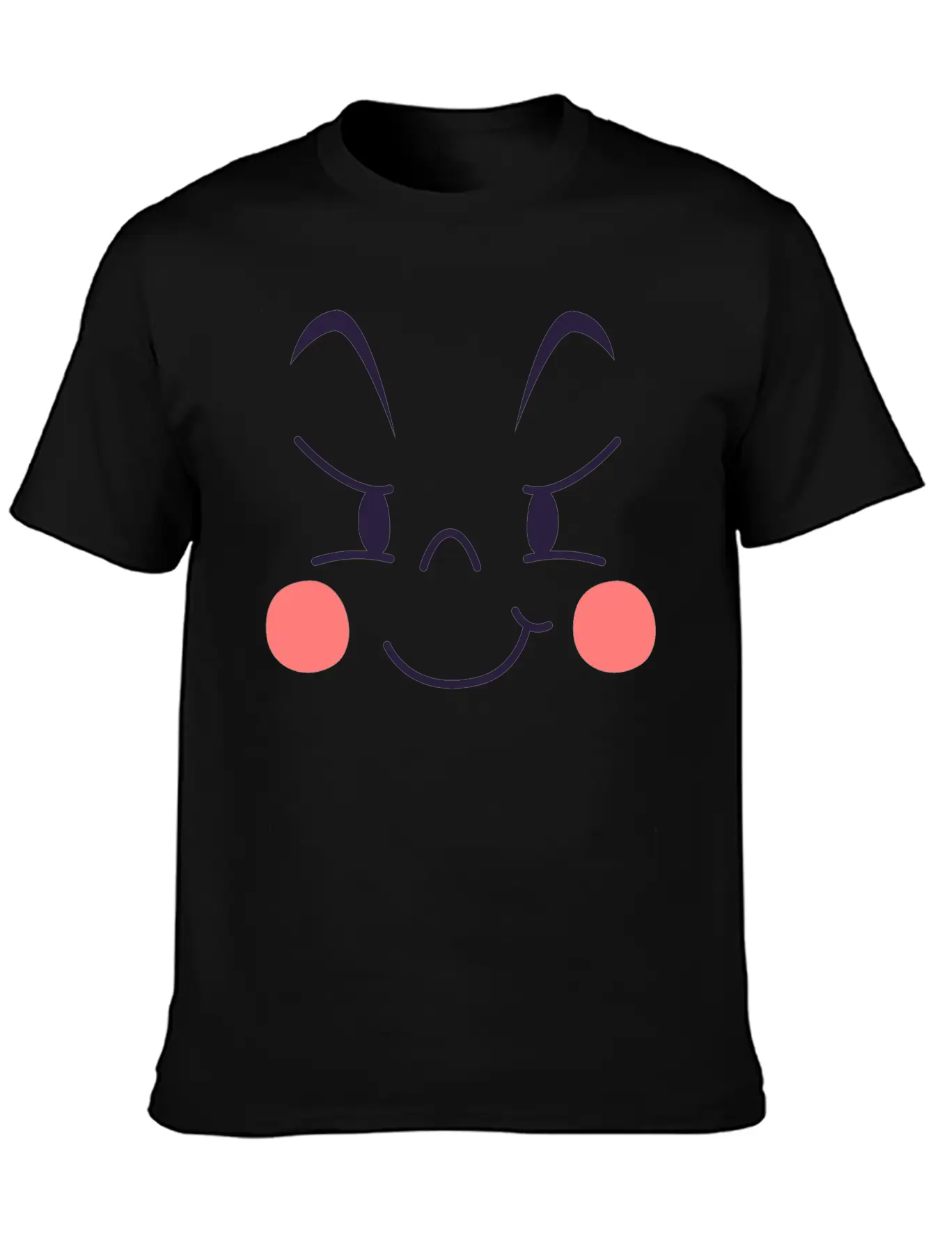 Evil Expression Of Cartoon Emotion Face Unisex Short Sleeve Soft Cotton T-Shirt – Casual Everyday Wear
