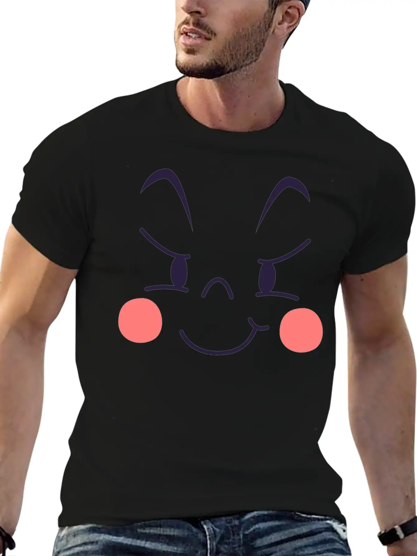 Evil Expression Of Cartoon Emotion Face Unisex Short Sleeve Soft Cotton T-Shirt – Casual Everyday Wear