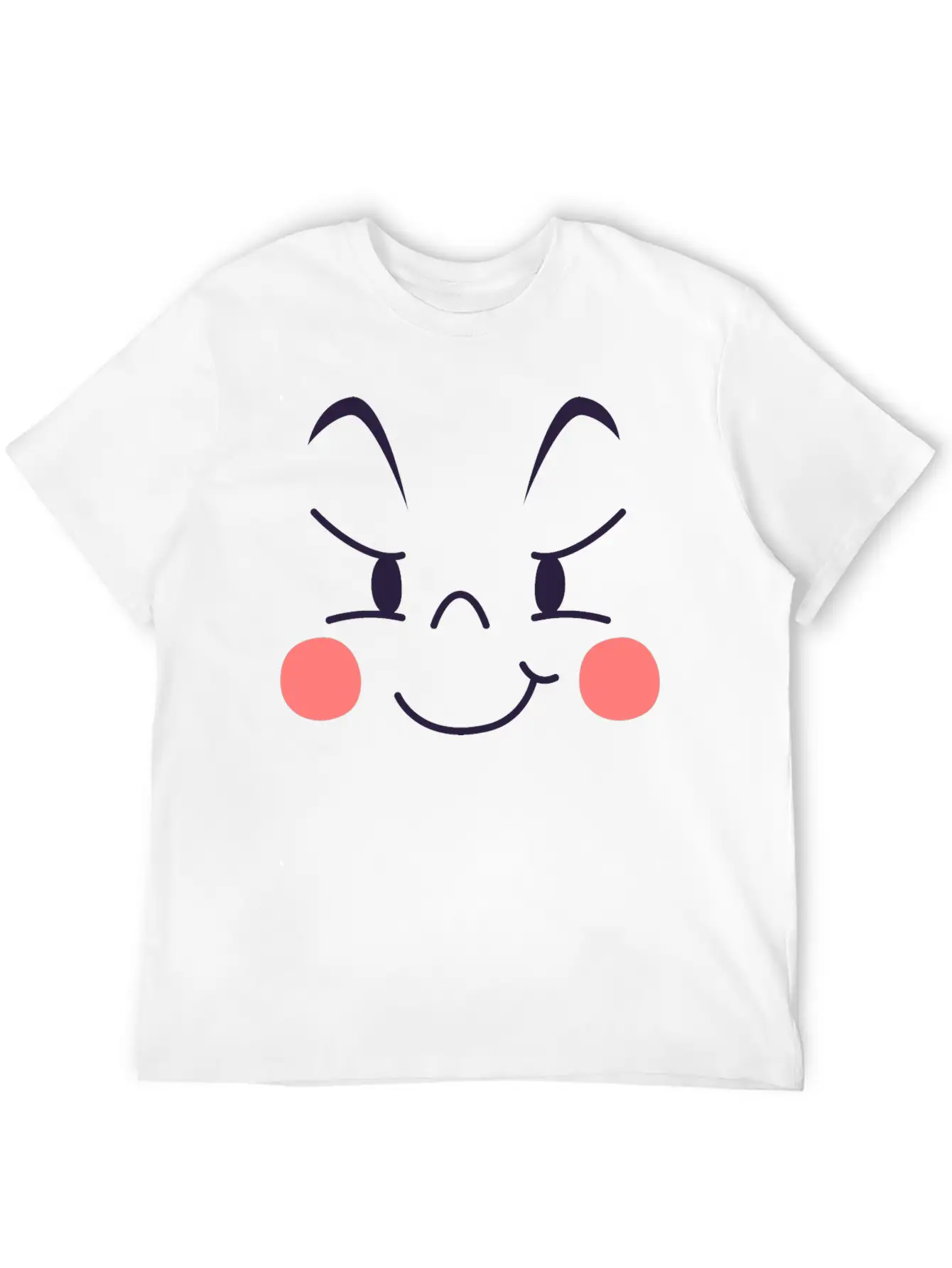 Evil Expression Of Cartoon Emotion Face Unisex Short Sleeve Soft Cotton T-Shirt – Casual Everyday Wear