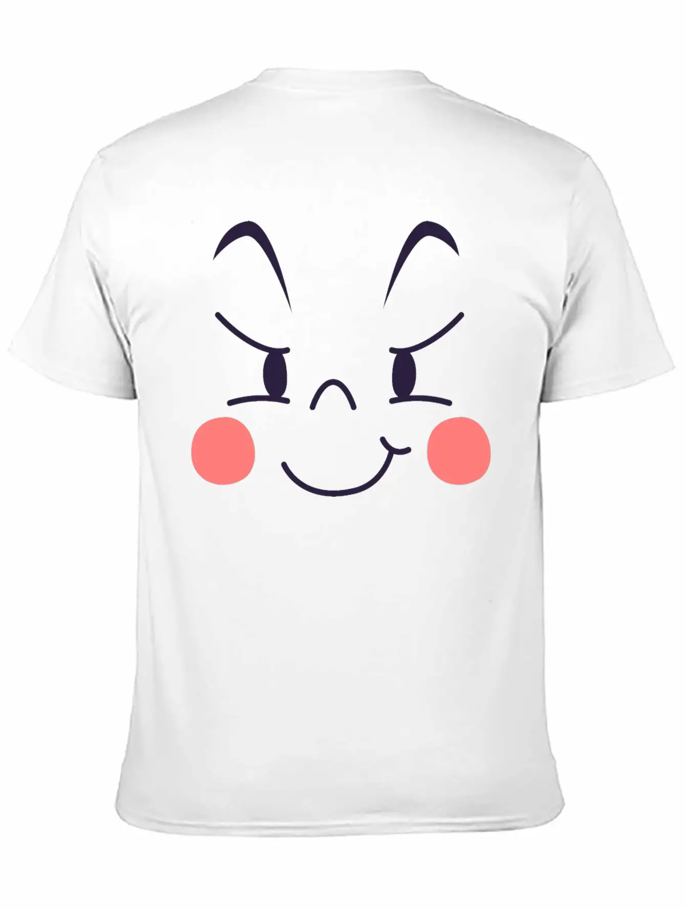Evil Expression Of Cartoon Emotion Face Unisex Short Sleeve Soft Cotton T-Shirt – Casual Everyday Wear
