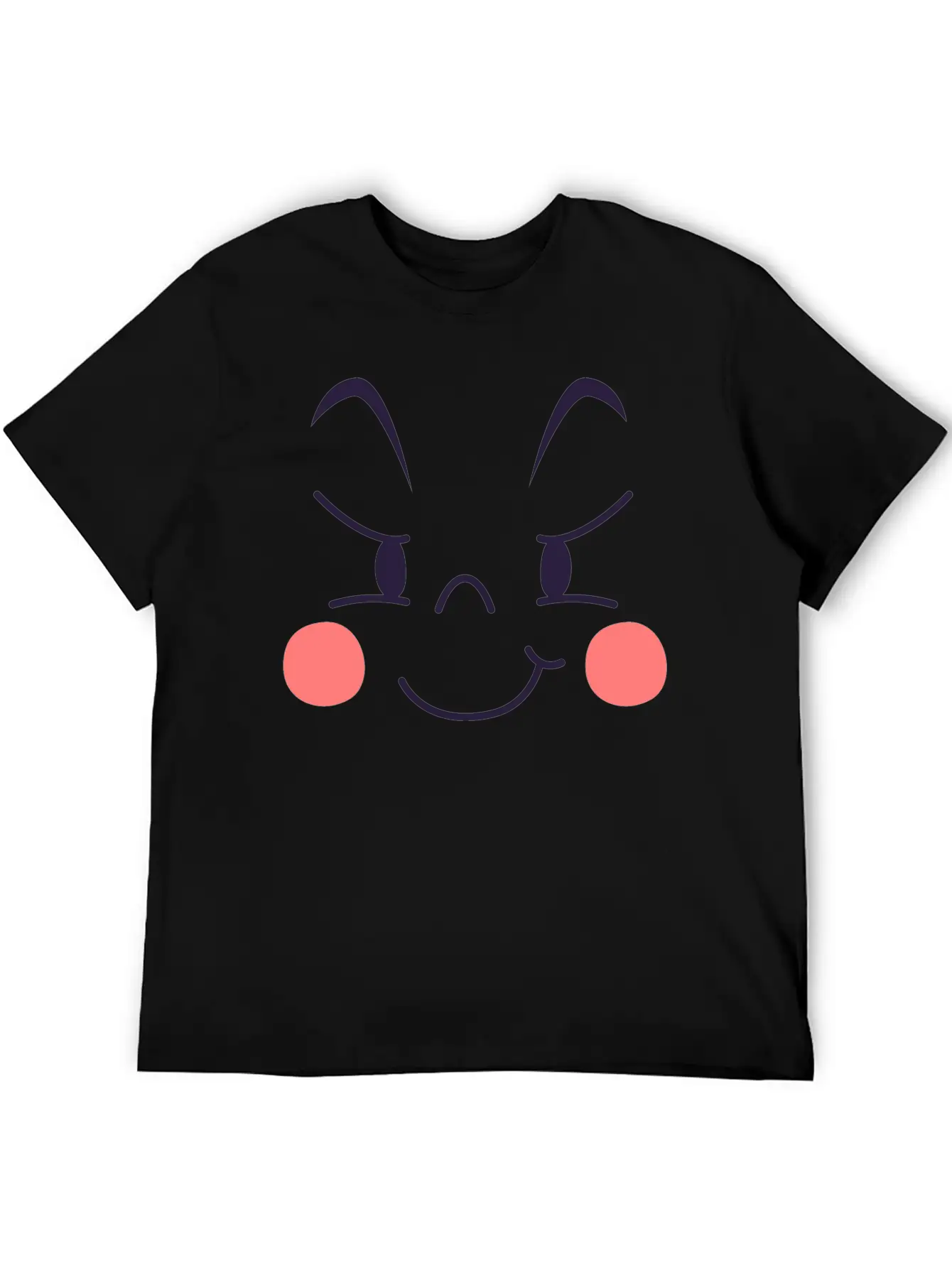 Evil Expression Of Cartoon Emotion Face Unisex Short Sleeve Soft Cotton T-Shirt – Casual Everyday Wear