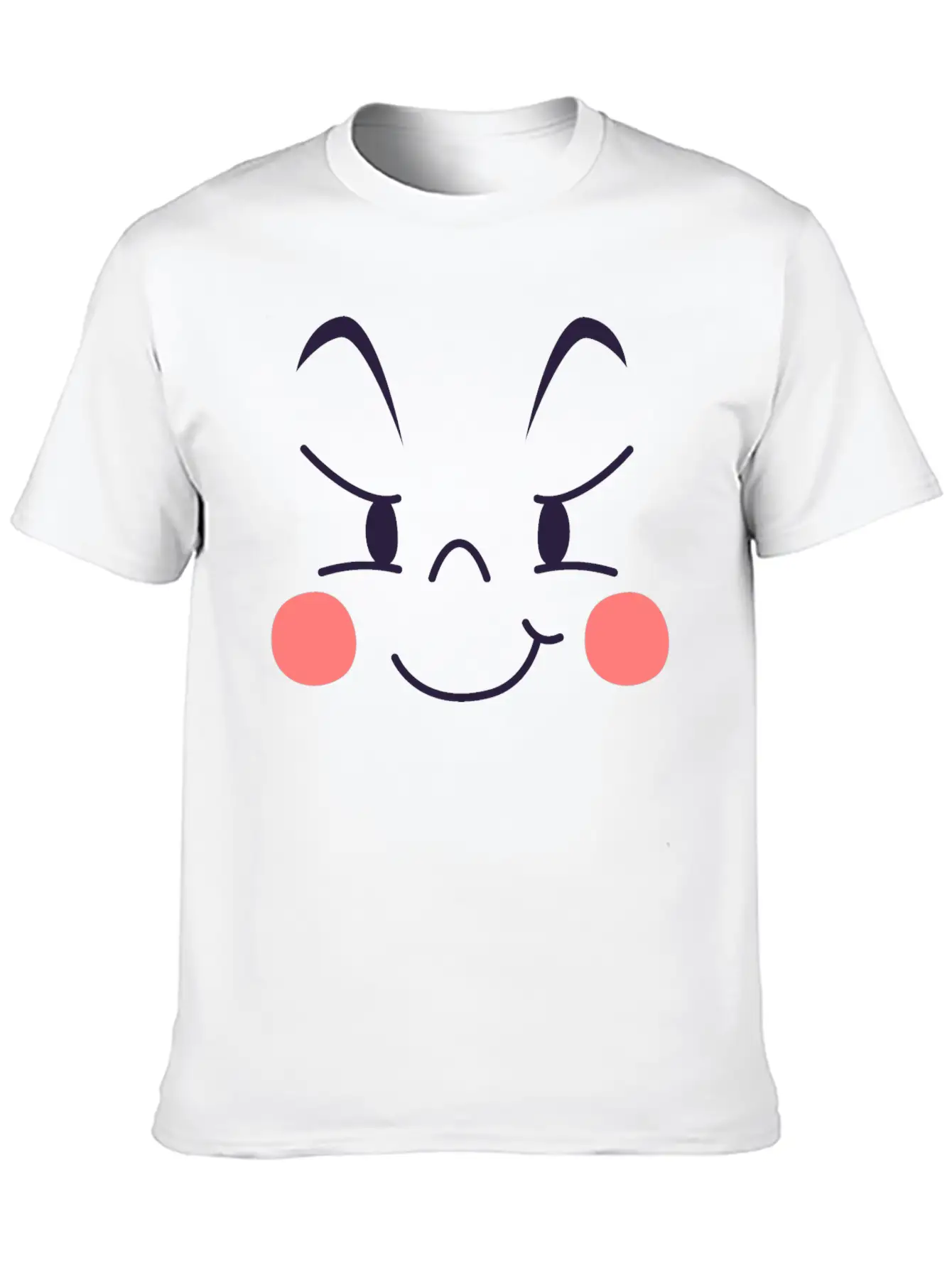 Evil Expression Of Cartoon Emotion Face Unisex Short Sleeve Soft Cotton T-Shirt – Casual Everyday Wear
