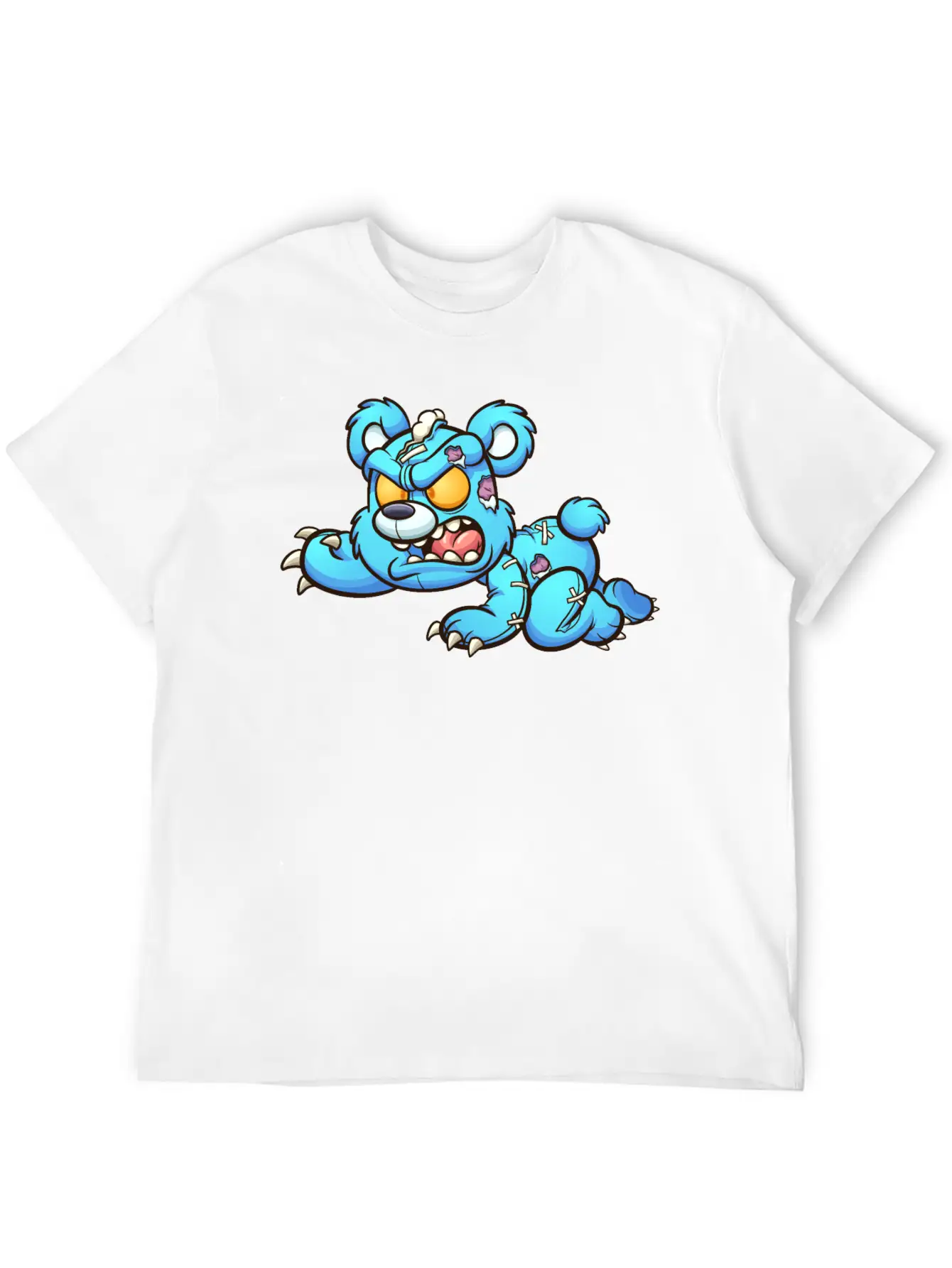Evil Teddy Bear Unisex Short Sleeve Soft Cotton T-Shirt – Casual Everyday Wear
