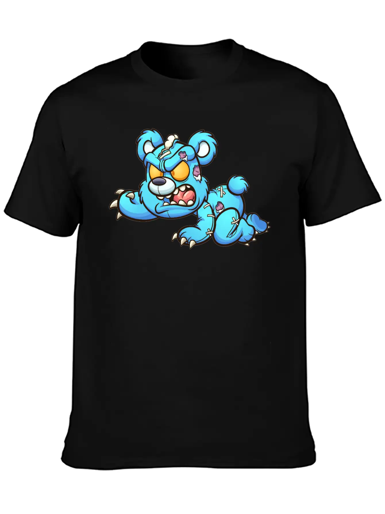 Evil Teddy Bear Unisex Short Sleeve Soft Cotton T-Shirt – Casual Everyday Wear