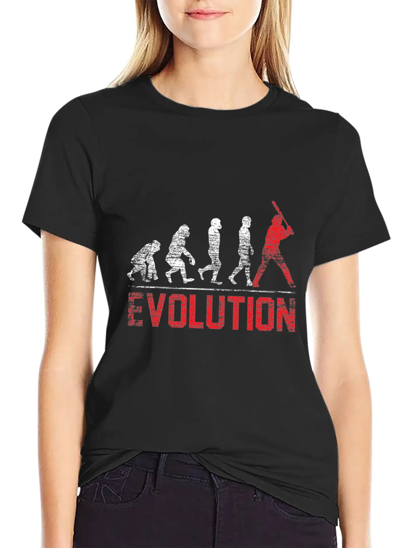 Evolution Baseball Gift Hobby Batter Ball Hit Unisex Casual T-Shirt – Clean Design For Daily Comfort