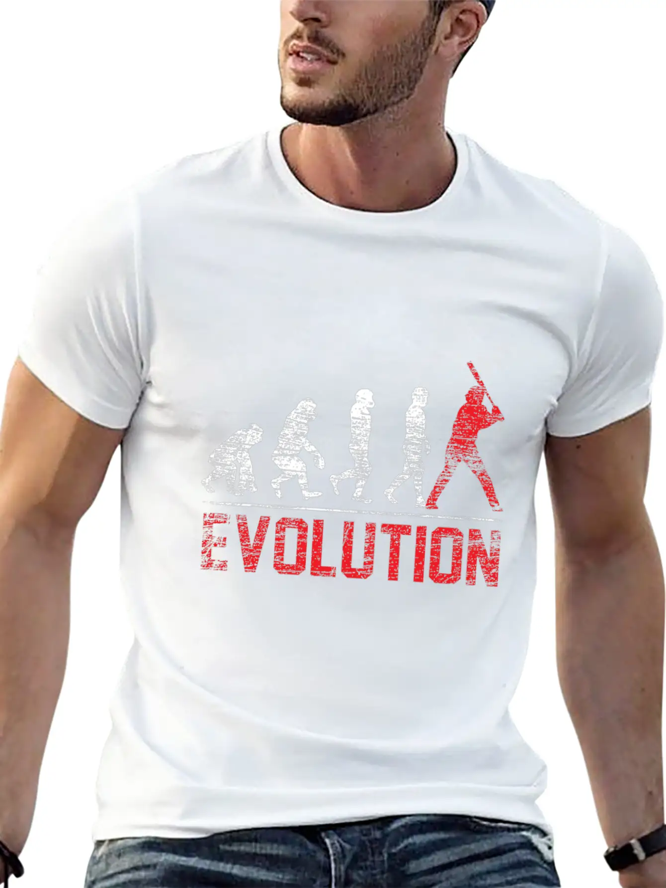 Evolution Baseball Gift Hobby Batter Ball Hit Unisex Casual T-Shirt – Clean Design For Daily Comfort