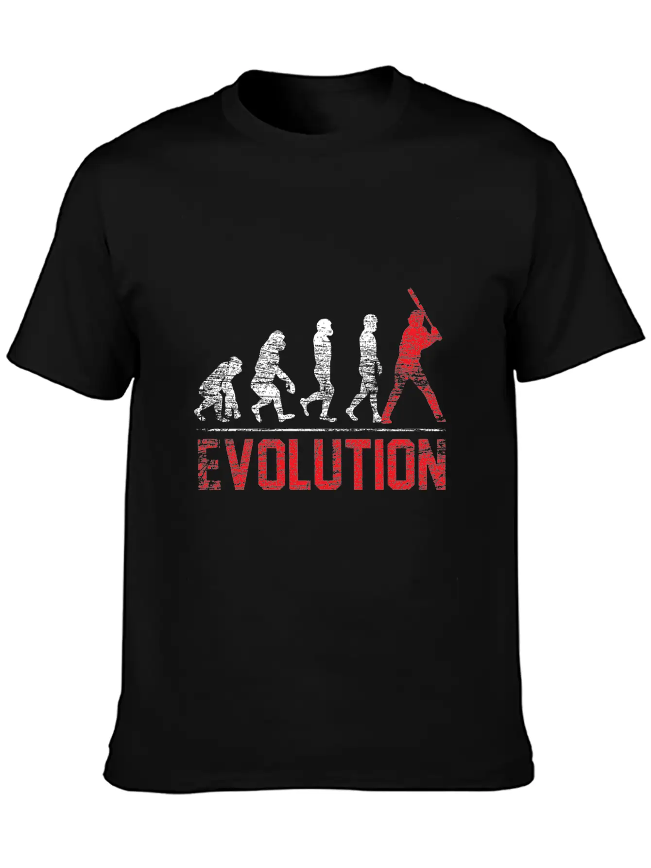 Evolution Baseball Gift Hobby Batter Ball Hit Unisex Casual T-Shirt – Clean Design For Daily Comfort