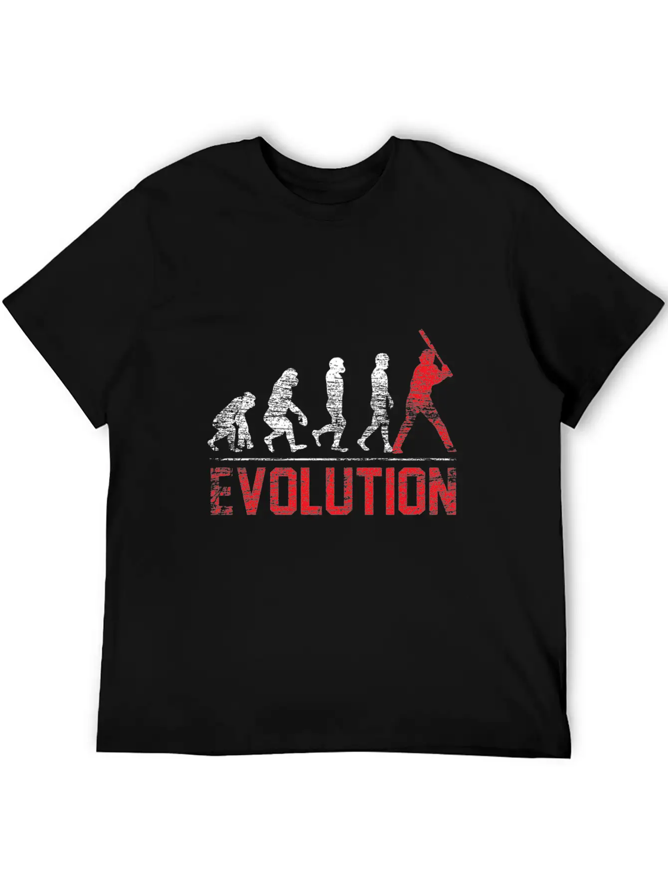 Evolution Baseball Gift Hobby Batter Ball Hit Unisex Casual T-Shirt – Clean Design For Daily Comfort