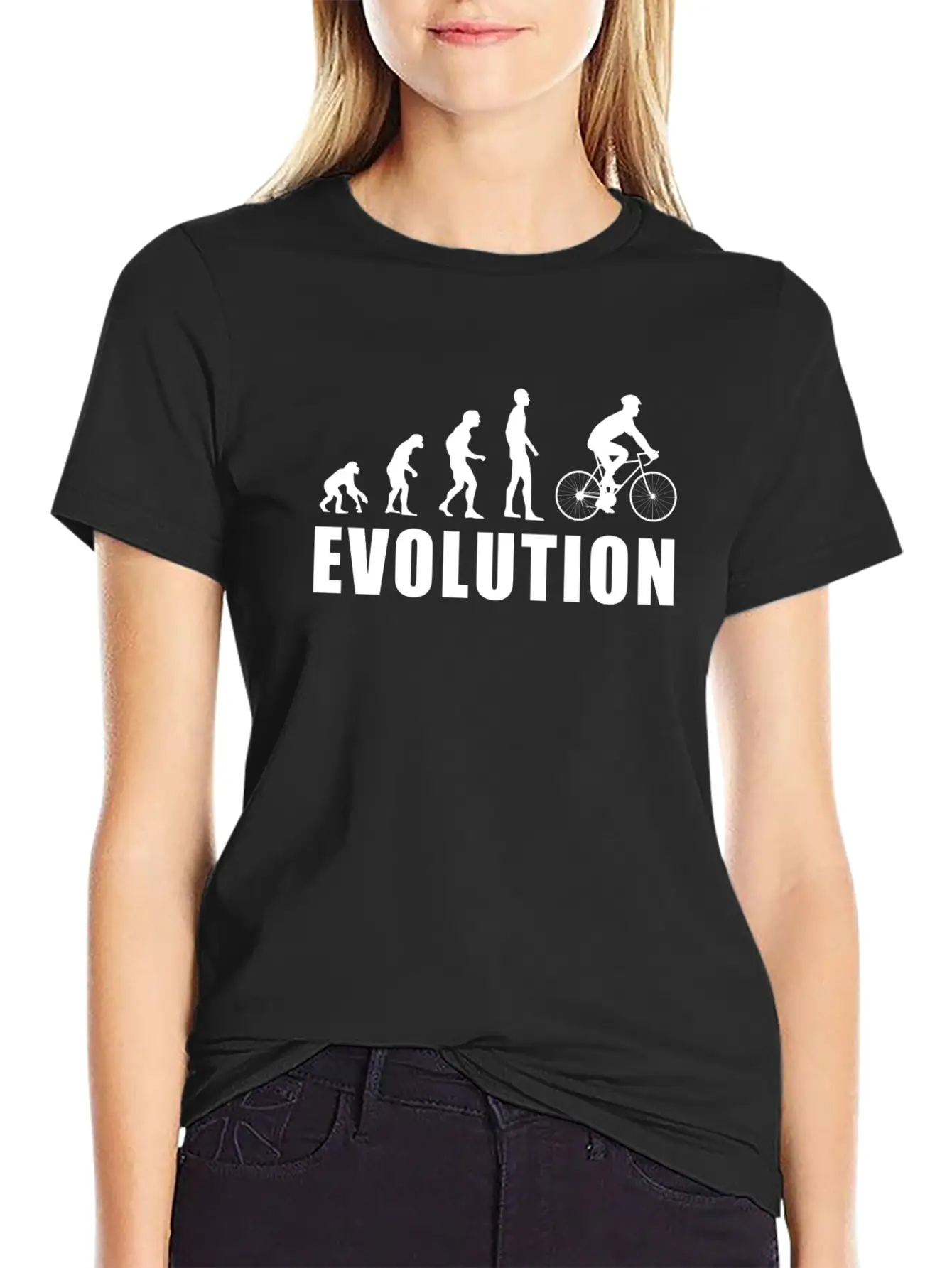 EVOLUTION CYCLING Unisex Short Sleeve Soft Cotton T-Shirt – Casual Everyday Wear