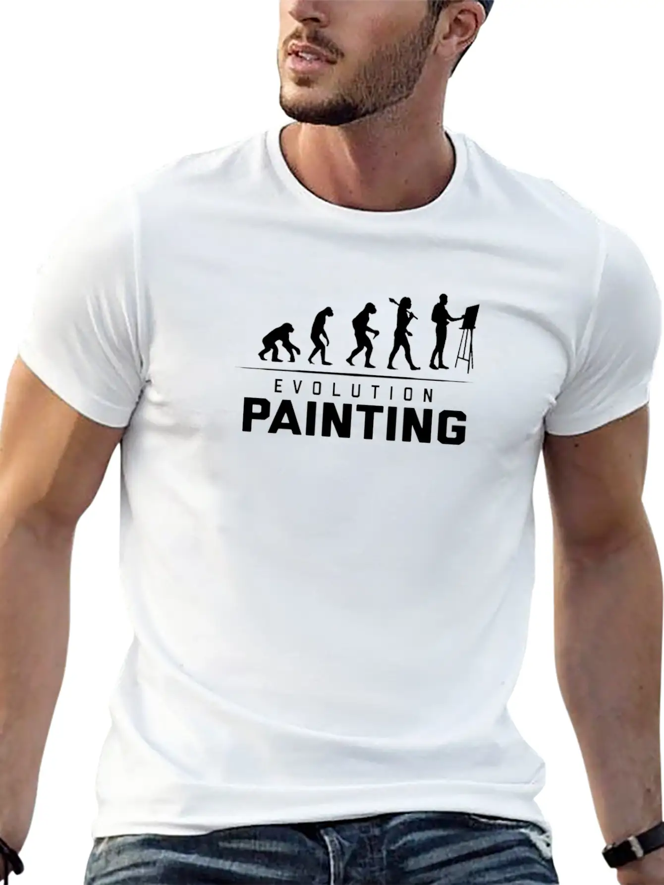 EVOLUTION OF PAINTING Relaxed Everyday Tee – Lightweight And Durable Cotton