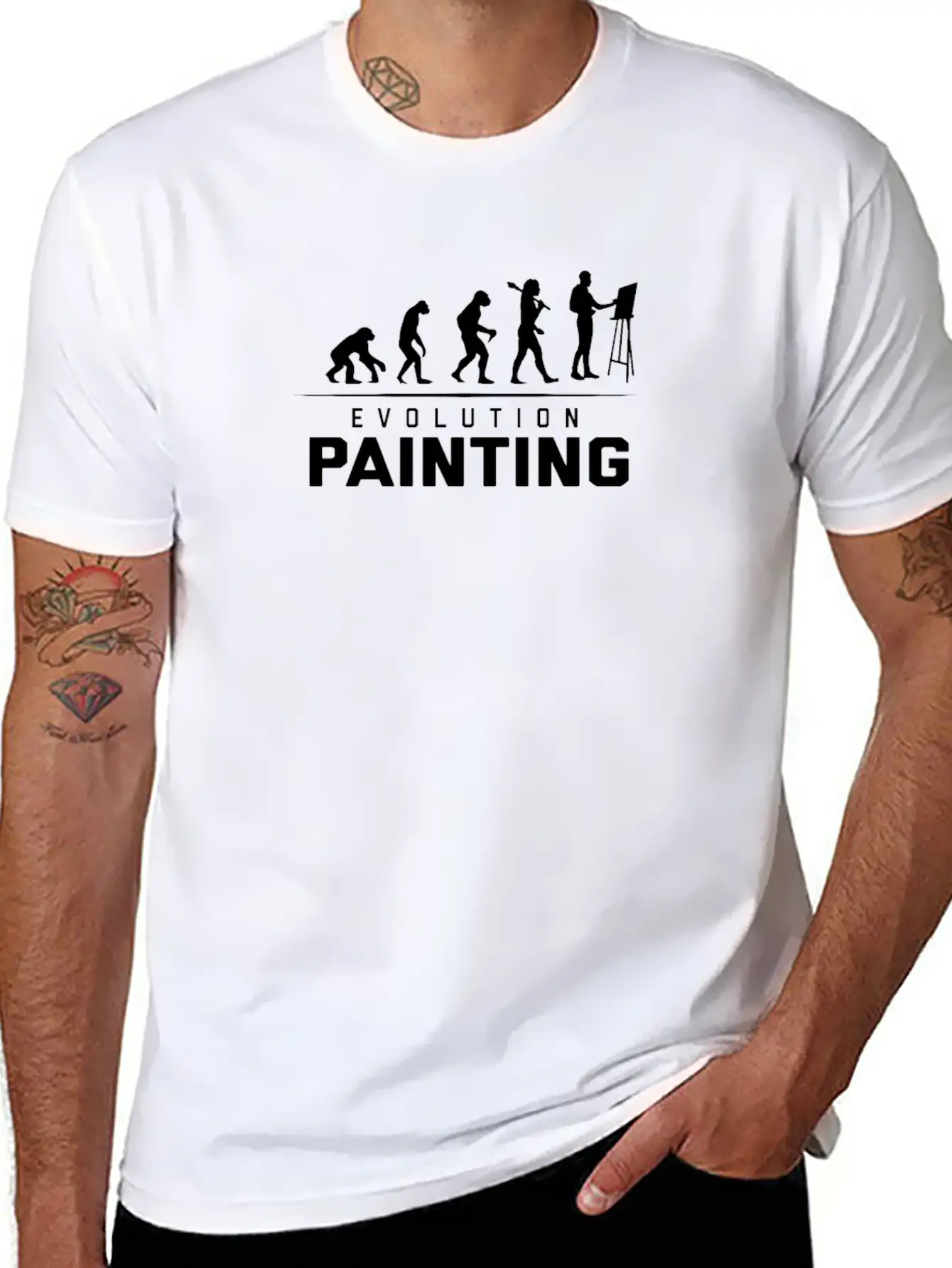EVOLUTION OF PAINTING Relaxed Everyday Tee – Lightweight And Durable Cotton