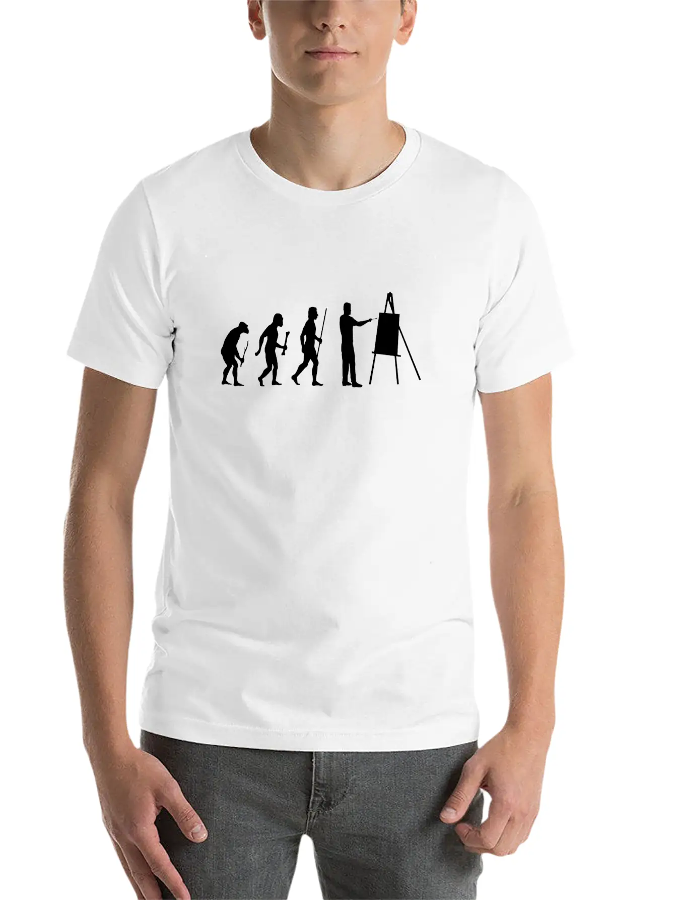 Evolution Of Painting Timeless Short Sleeve Tee – Comfy And Minimalist Design