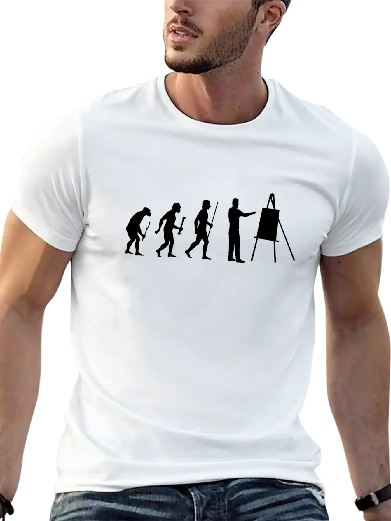 Evolution Of Painting Timeless Short Sleeve Tee – Comfy And Minimalist Design