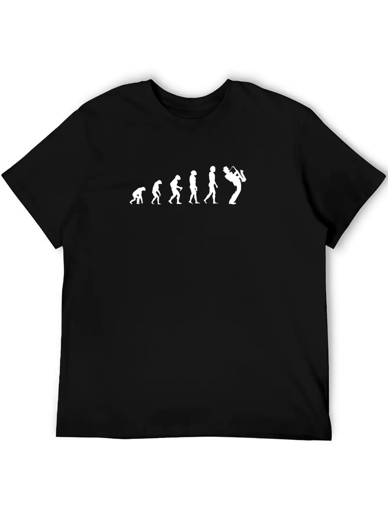 Evolution Of Saxophone Unisex Short Sleeve Soft Cotton T-Shirt – Casual Everyday Wear