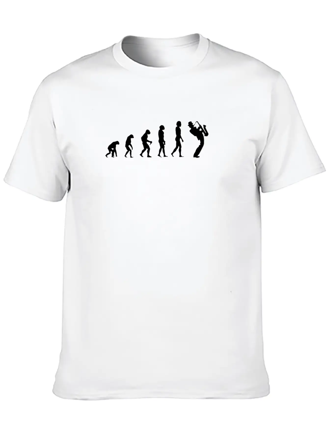 Evolution Of Saxophone Unisex Short Sleeve Soft Cotton T-Shirt – Casual Everyday Wear