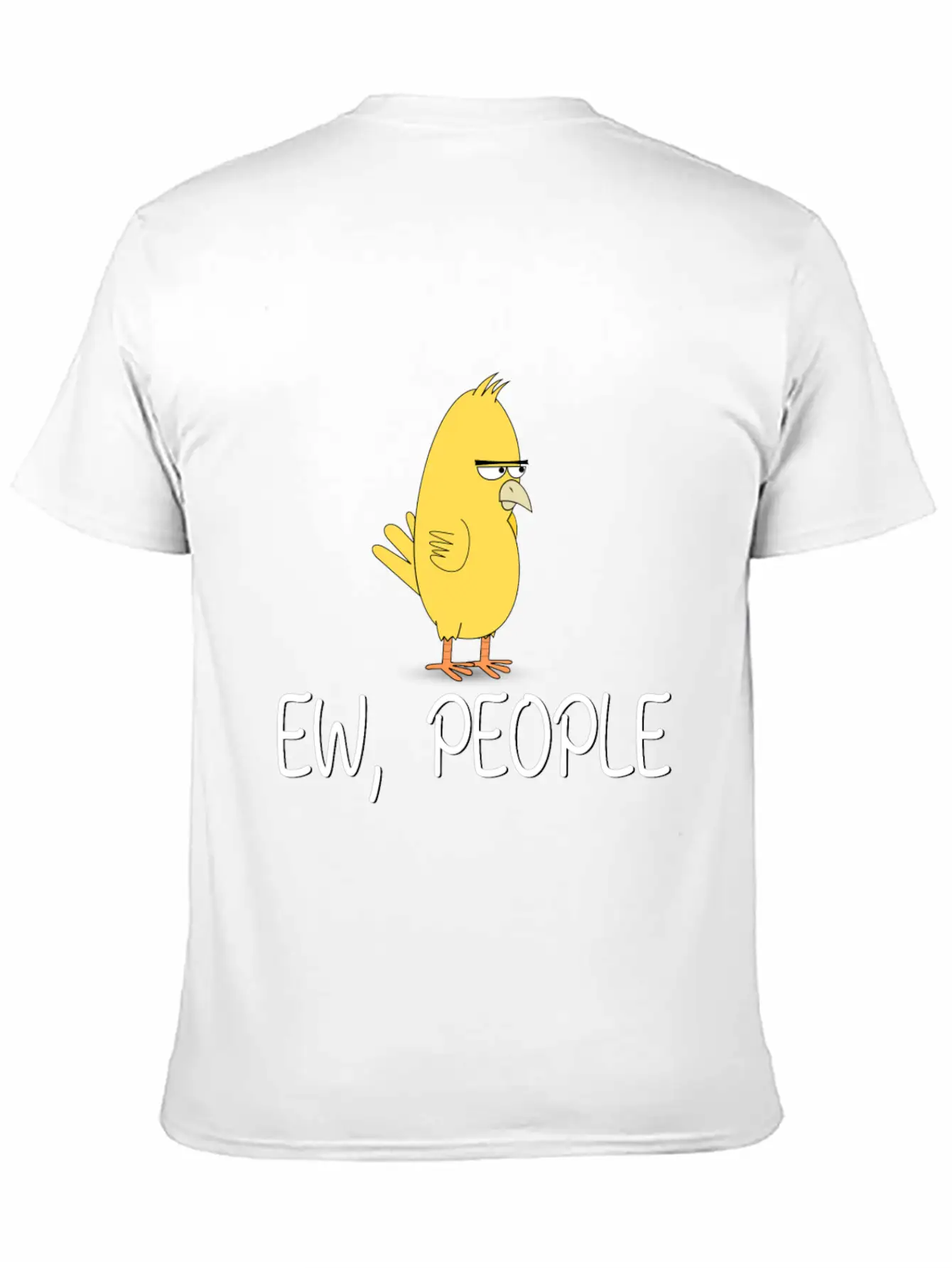 Ew People Funny Misantroph Bird Design Unisex Short Sleeve Soft Cotton T-Shirt – Casual Everyday Wear