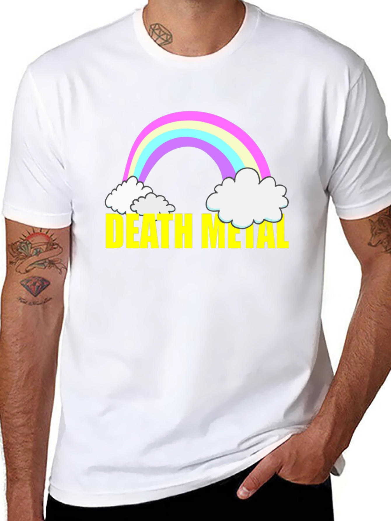 Death Metal Rainbow T-Shirt - Black Cotton Tee
