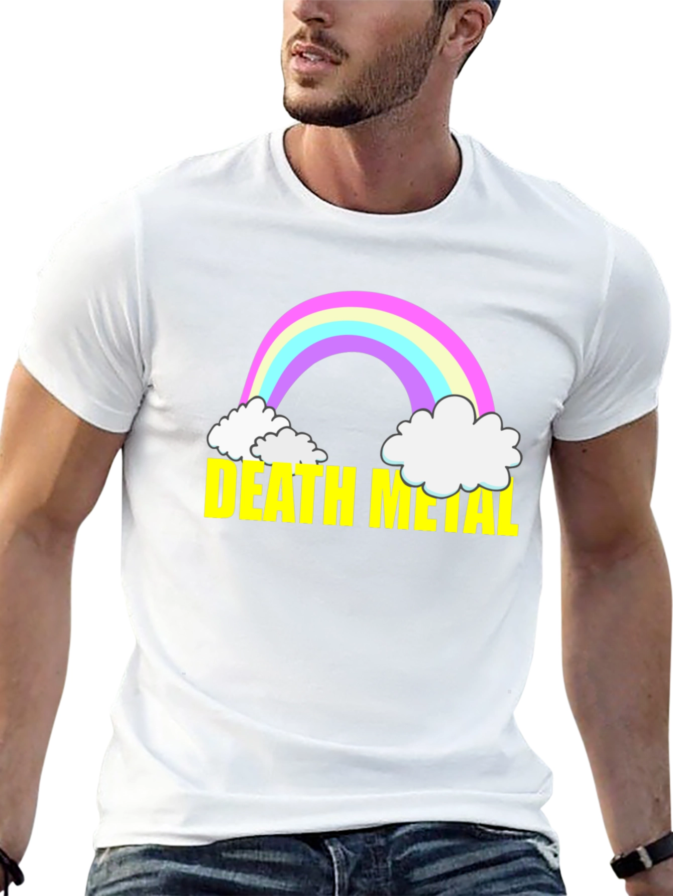 Death Metal Rainbow T-Shirt - Black Cotton Tee