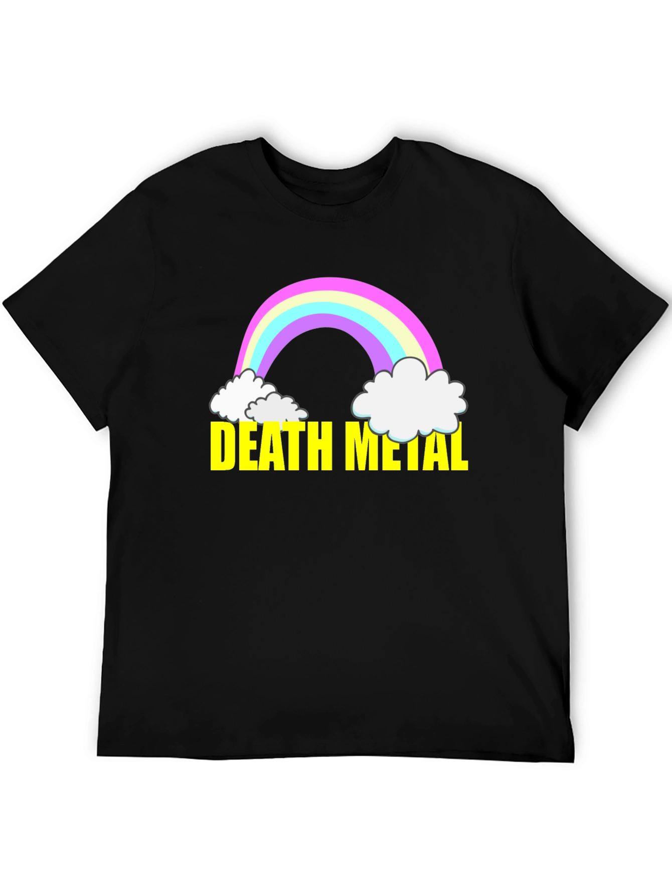 Death Metal Rainbow T-Shirt - Black Cotton Tee