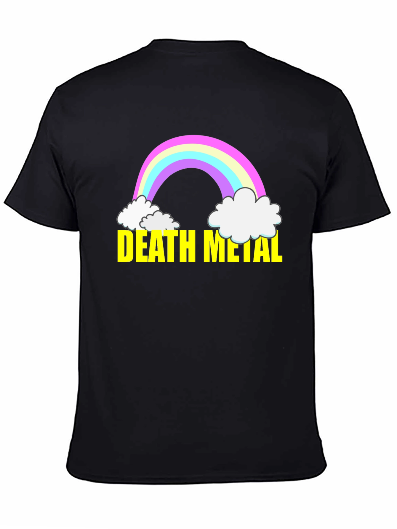 Death Metal Rainbow T-Shirt - Black Cotton Tee