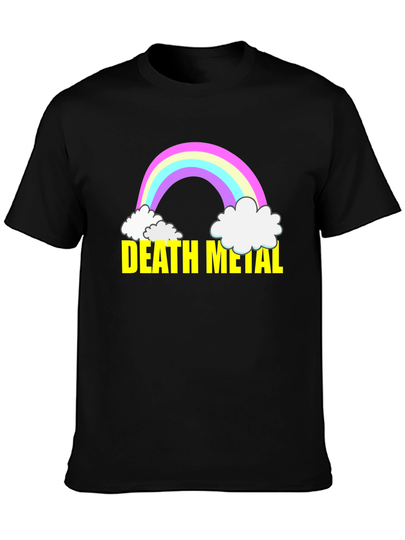 Death Metal Rainbow T-Shirt - Black Cotton Tee