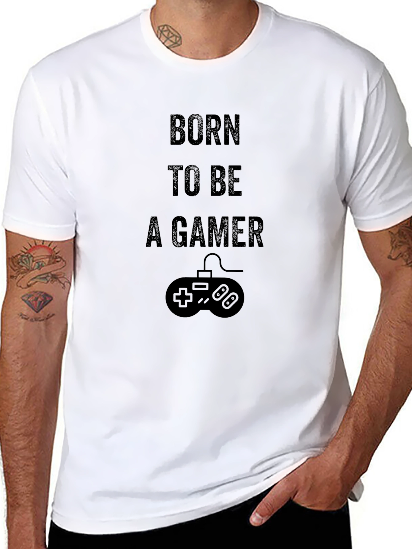 Born to Be a Gamer Black T-Shirt