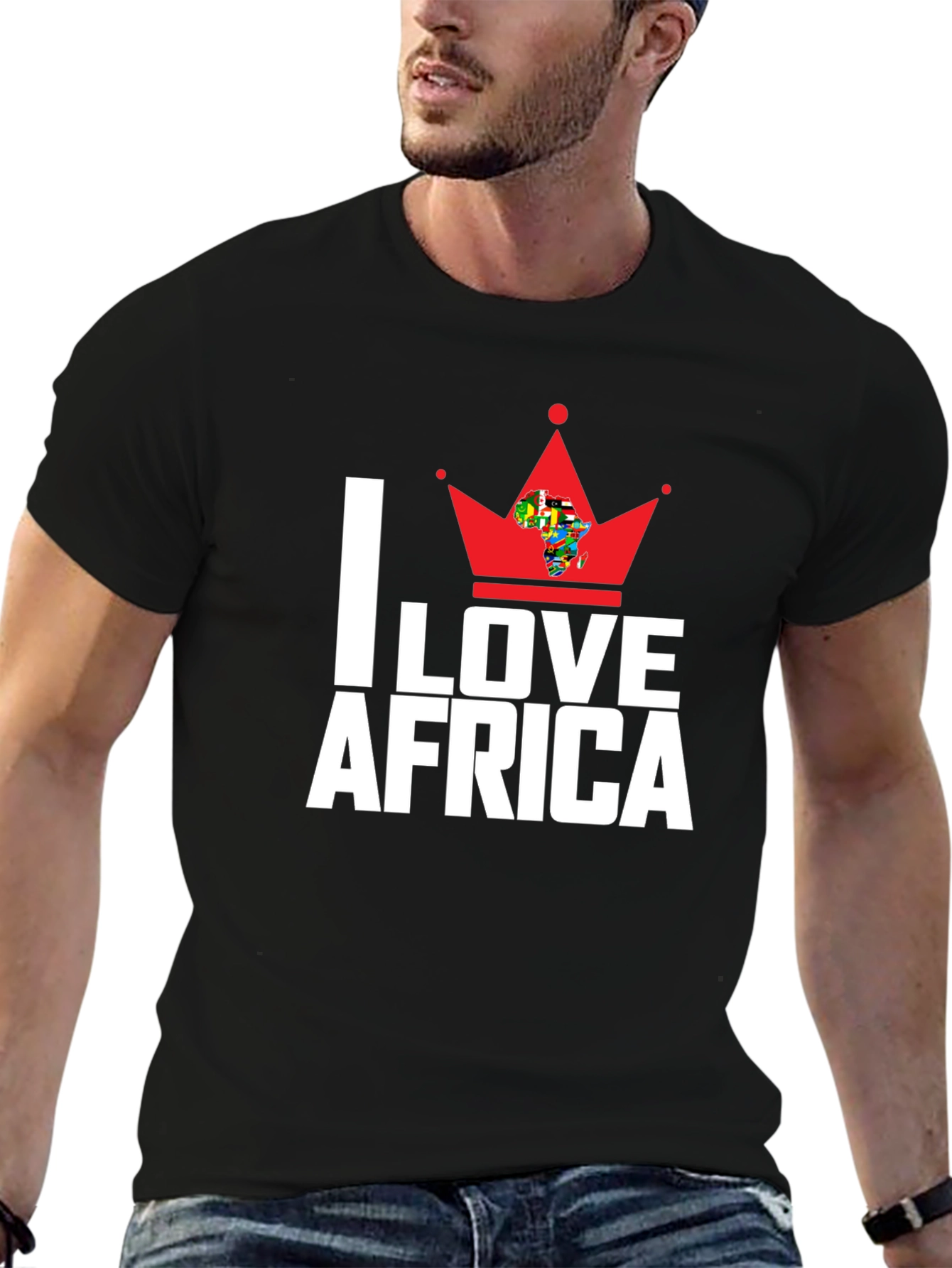 I Love Africa T-Shirt - Graphic Print