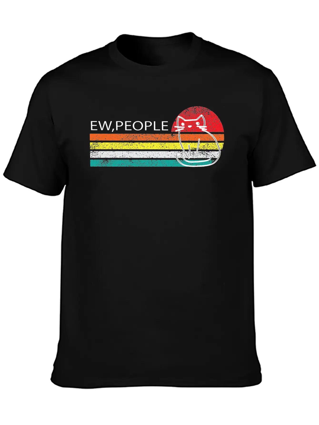 Ew,People -ew, People Meowy Essential Unisex Summer Tee – Soft Cotton Casual Fit