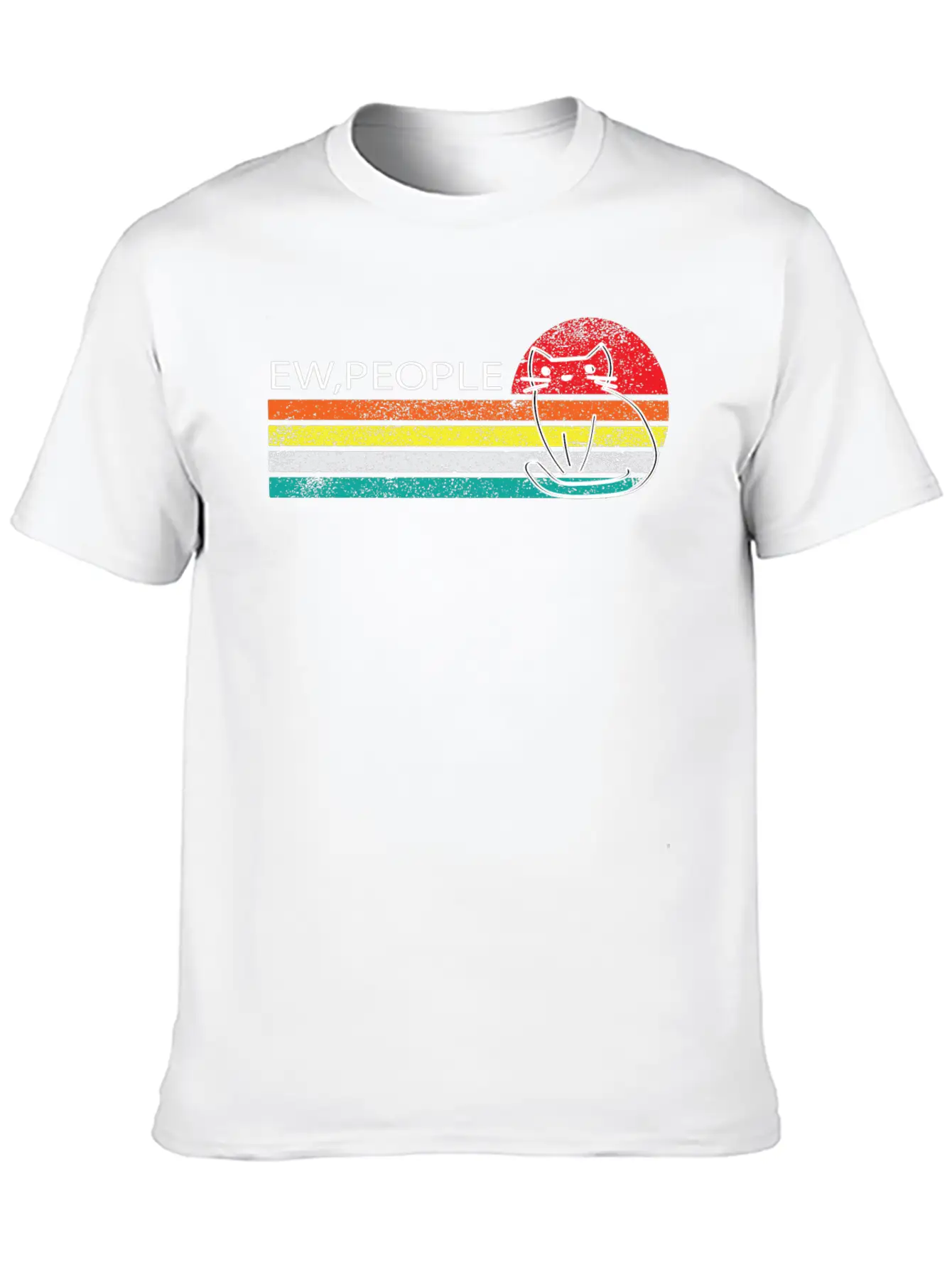 Ew,People -ew, People Meowy Essential Unisex Summer Tee – Soft Cotton Casual Fit