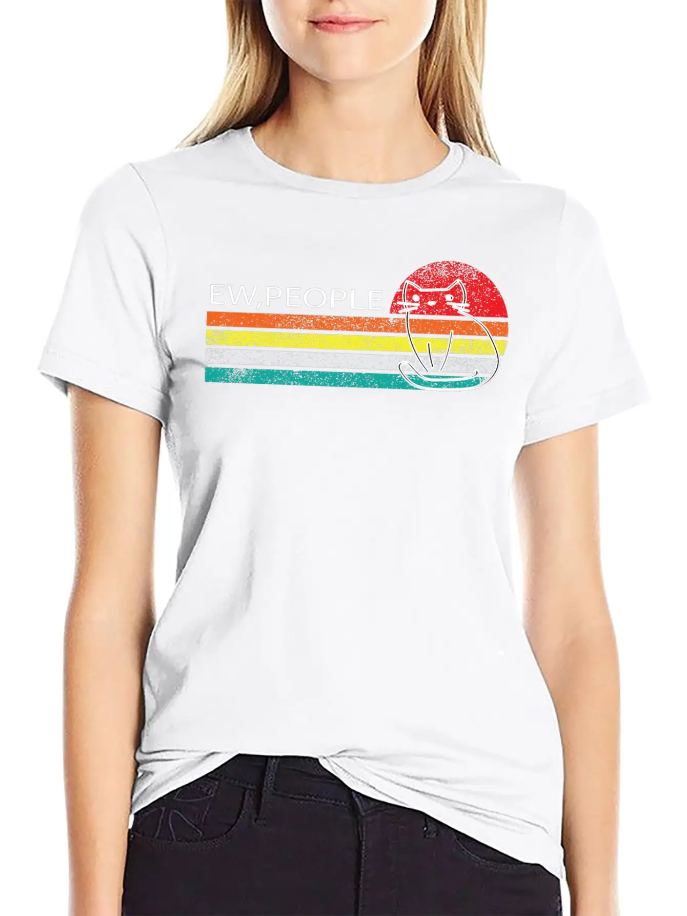 Ew,People -ew, People Meowy Essential Unisex Summer Tee – Soft Cotton Casual Fit