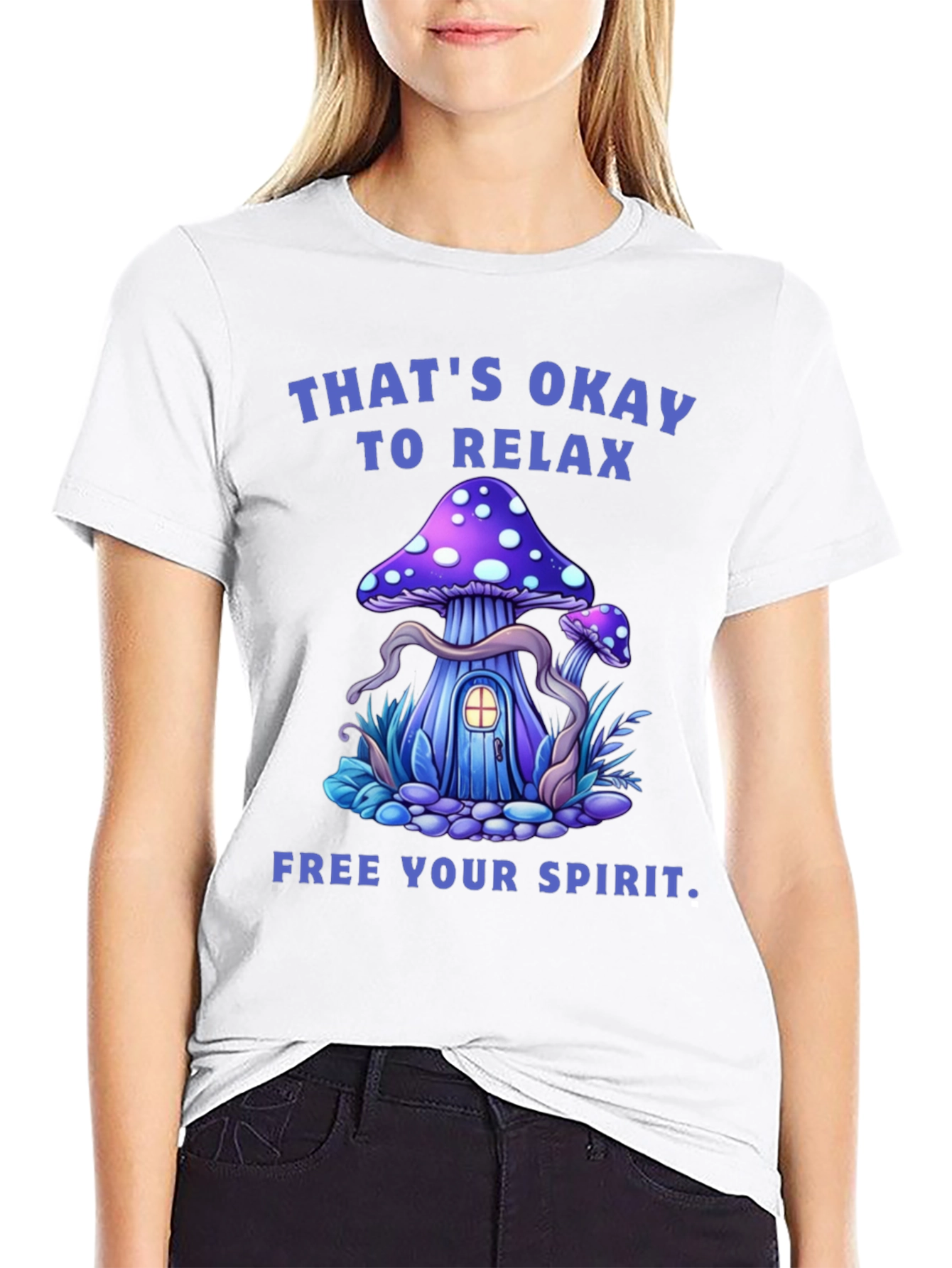 Relax Mushroom Graphic Tee - Free Your Spirit