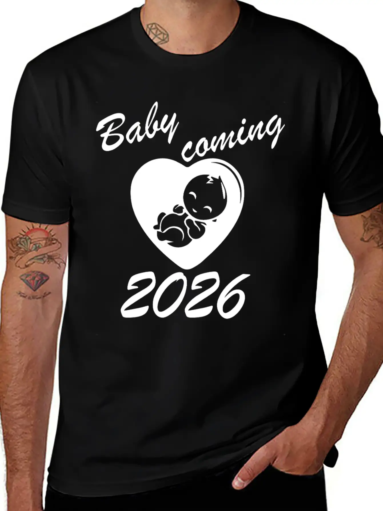 Exciting Baby Coming 2026 Announcement Essential Unisex Summer Tee – Soft Cotton Casual Fit
