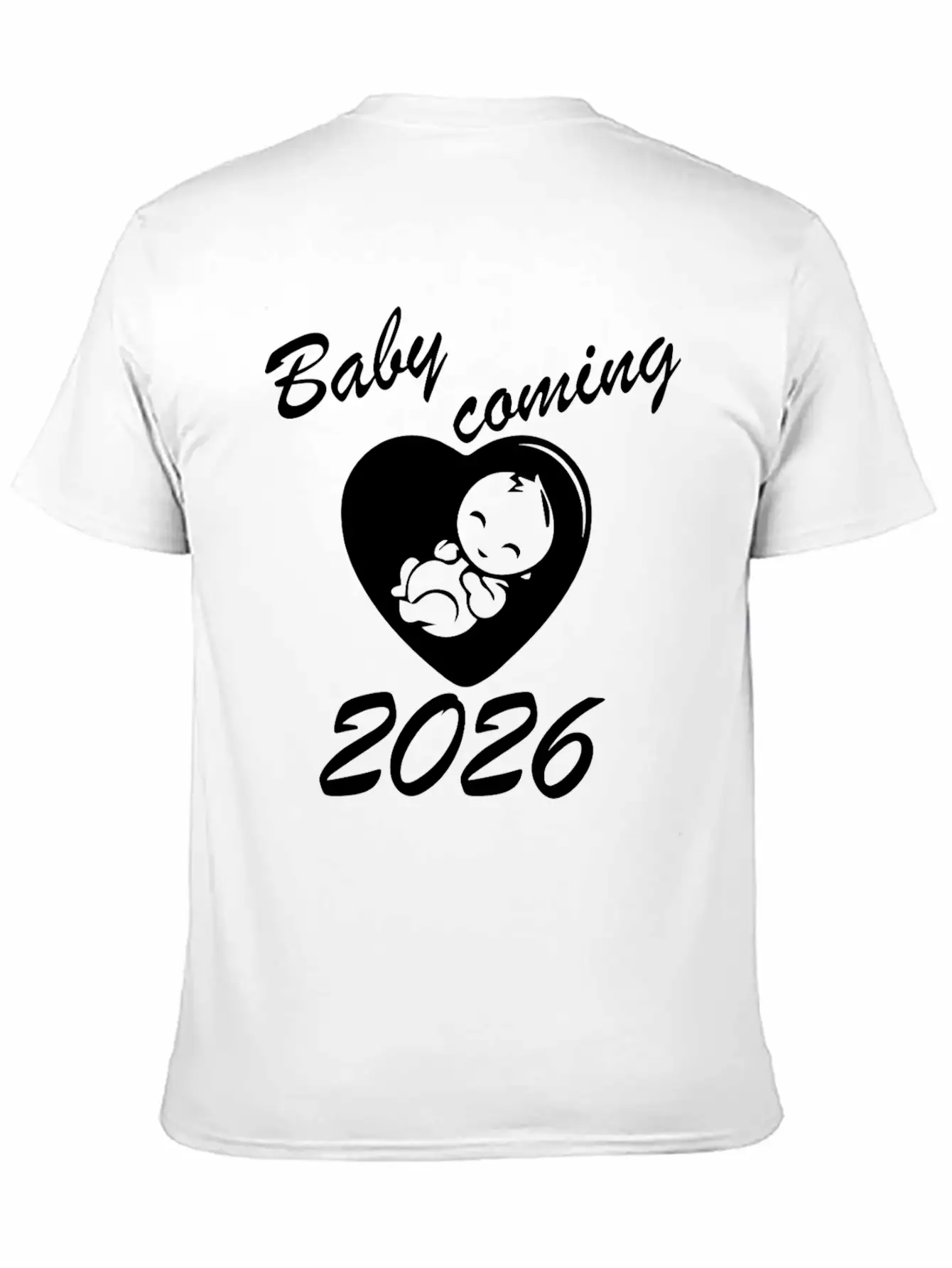 Exciting Baby Coming 2026 Announcement Essential Unisex Summer Tee – Soft Cotton Casual Fit