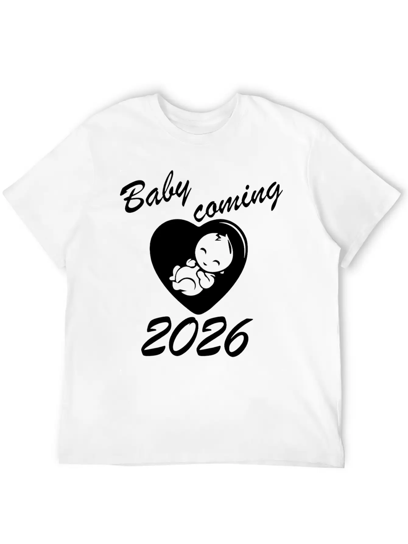 Exciting Baby Coming 2026 Announcement Essential Unisex Summer Tee – Soft Cotton Casual Fit